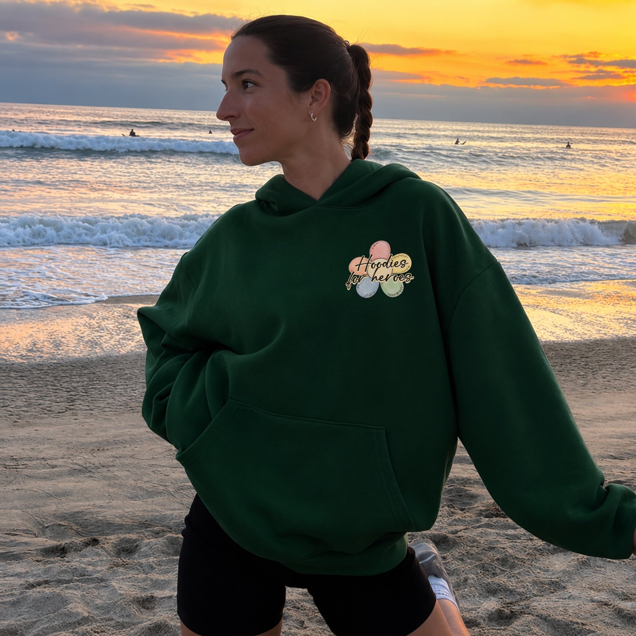 Kind Reminder Hoodie - Forest Green front