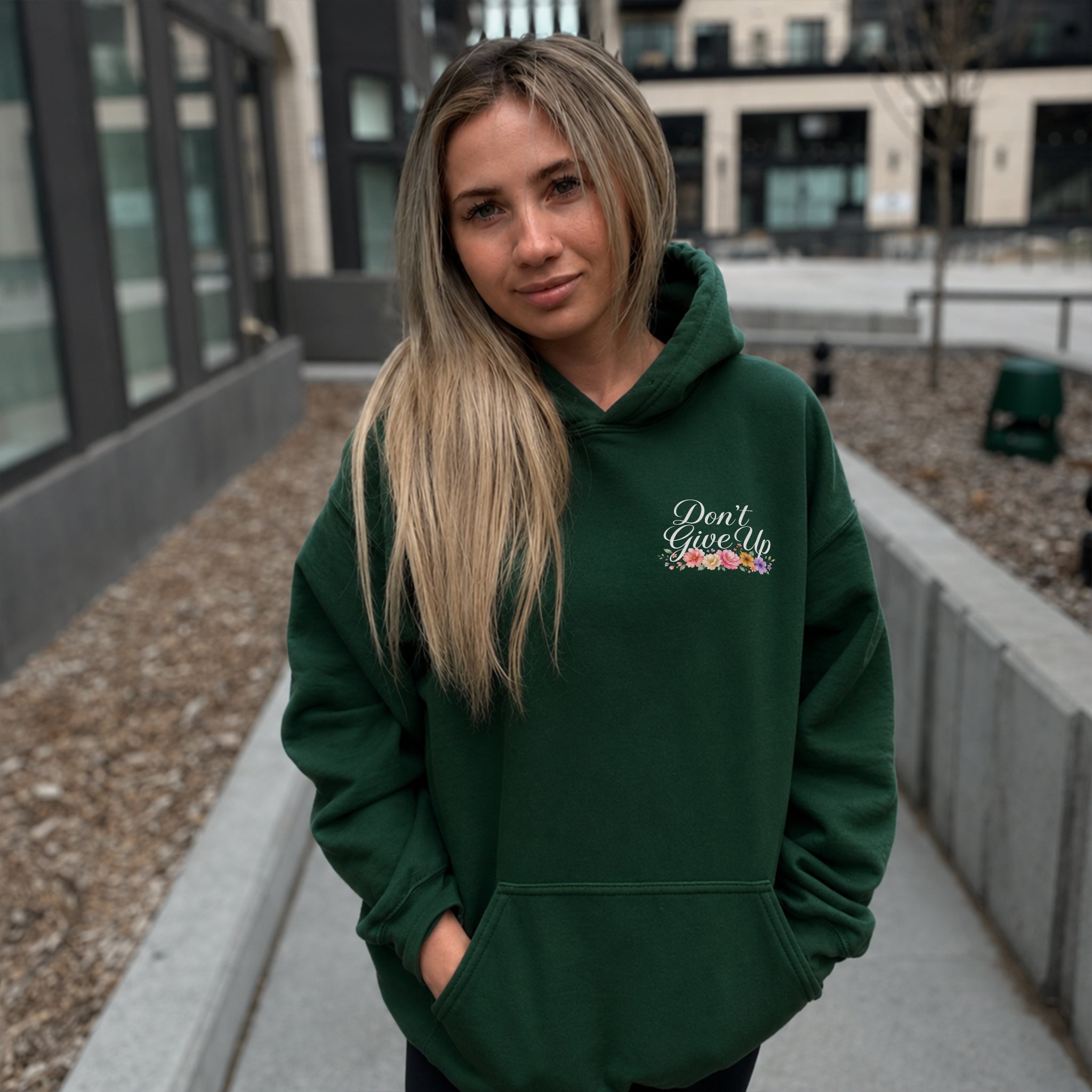 How Far You've Come Hoodie - Forest Green front