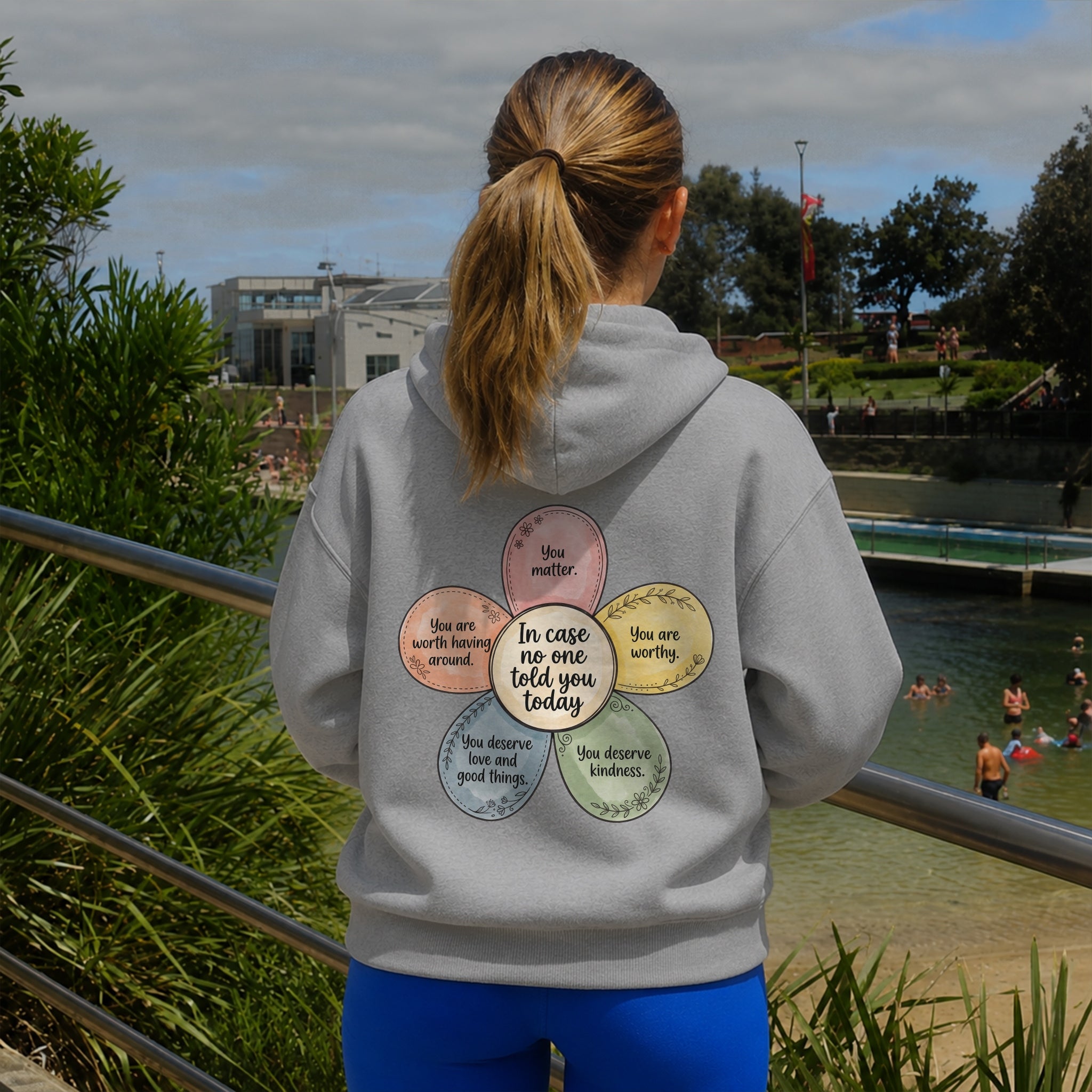 Kind Reminder Hoodie - Gray back