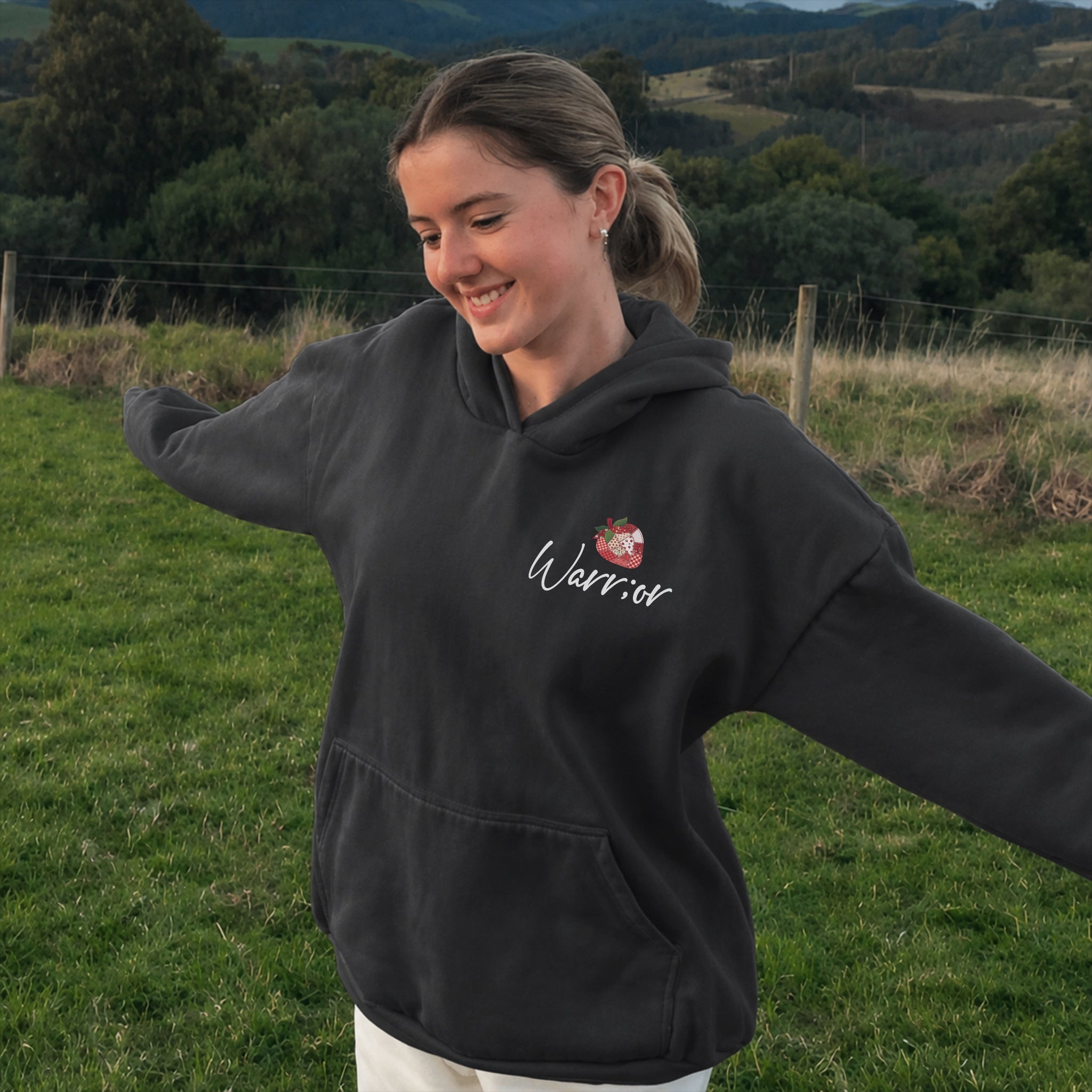 Stronger Than You Know Hoodie - Gray front