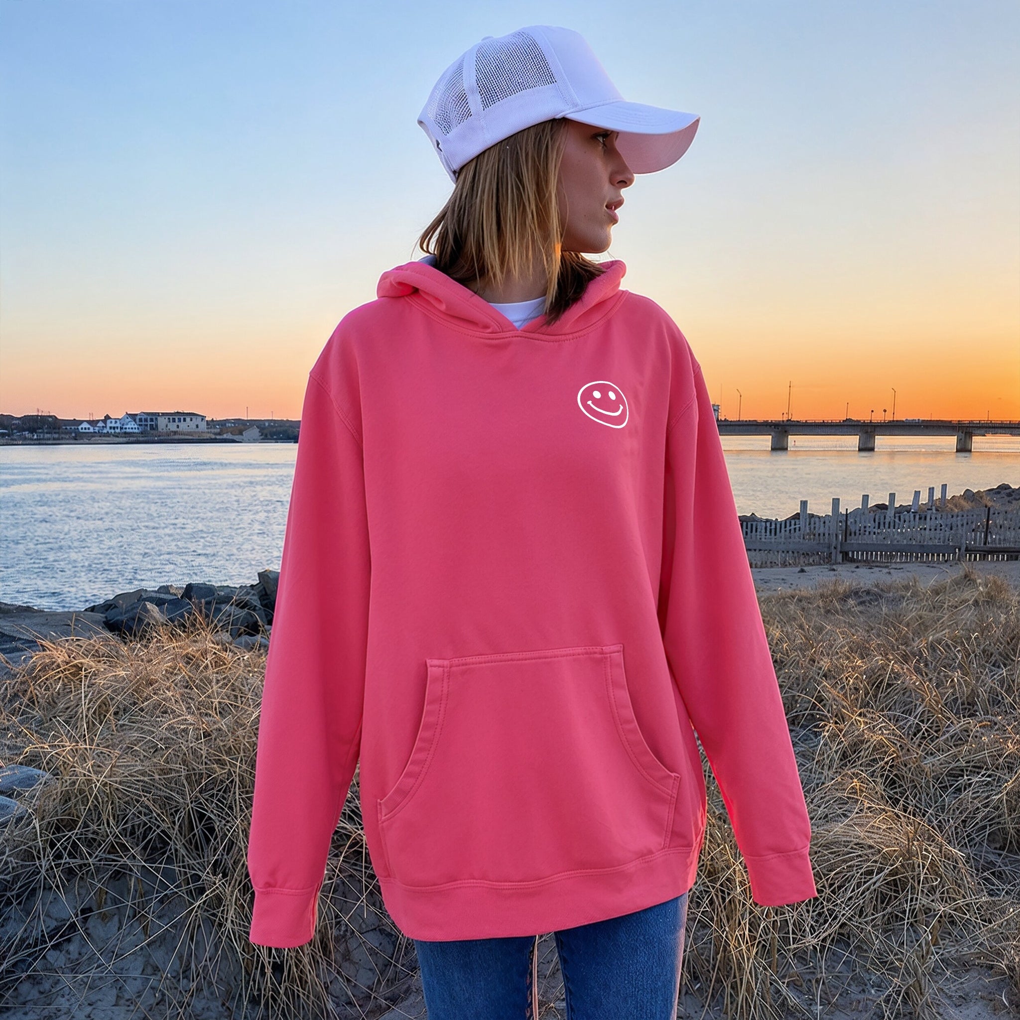 More Than Enough Hoodie - Hot Pink Back