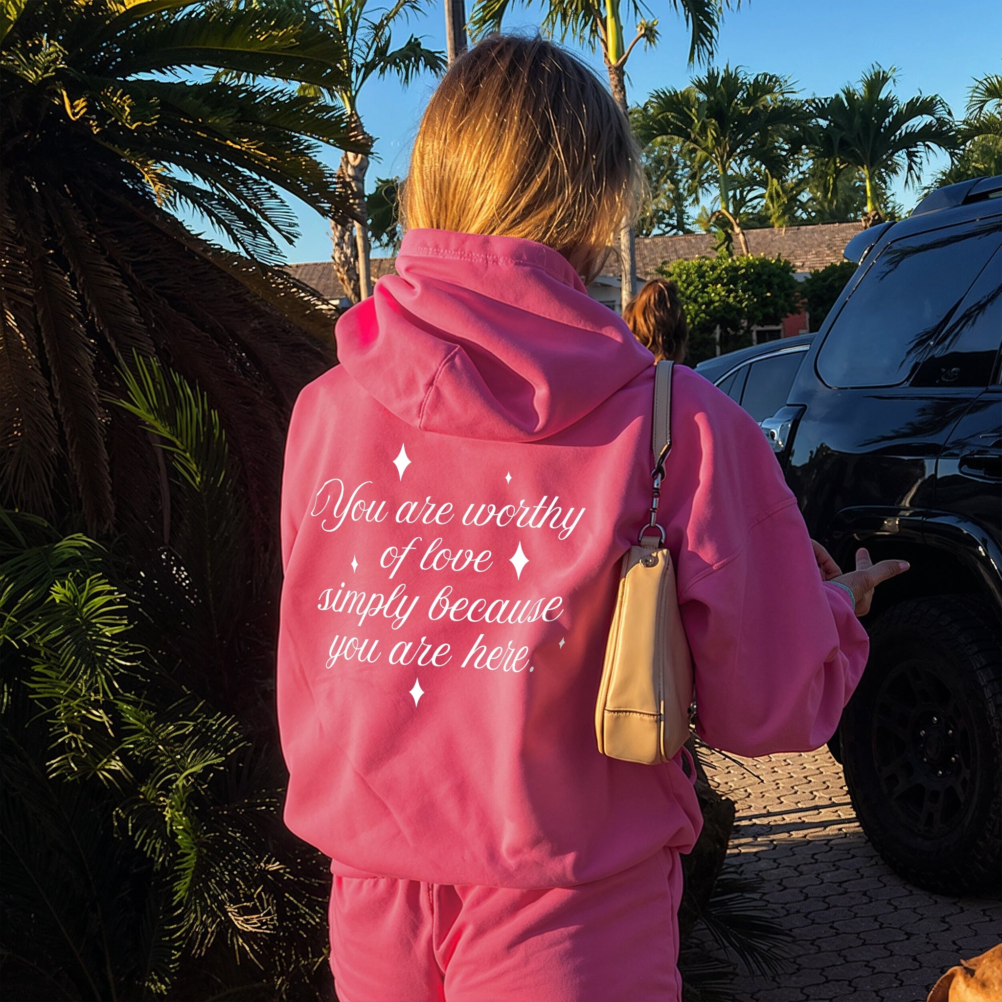 Beyond Measure Hoodie - Hot Pink Back