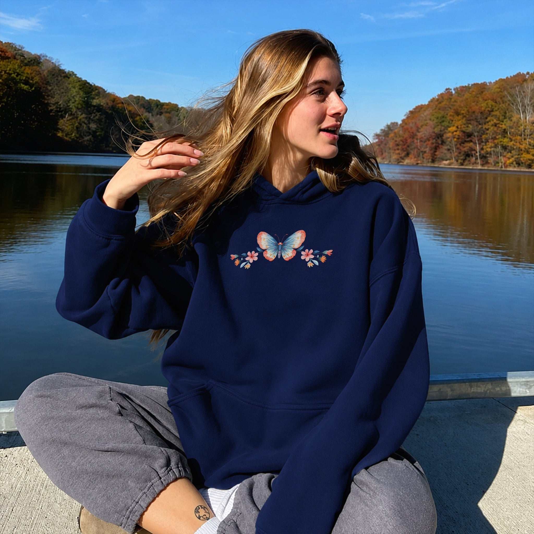 Unseen Strength Hoodie - Navy front