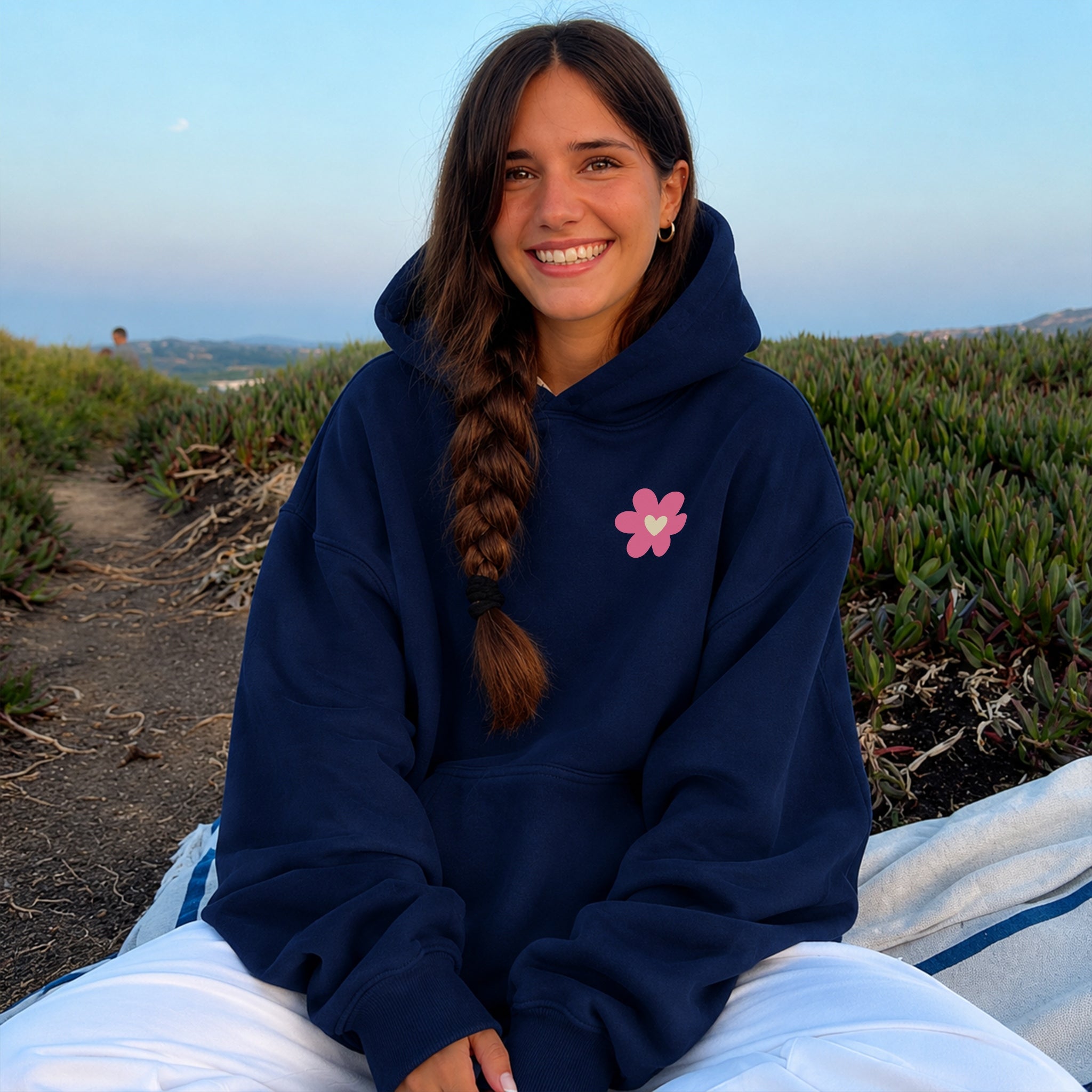Life Only Comes Around Once Hoodie - Navy front