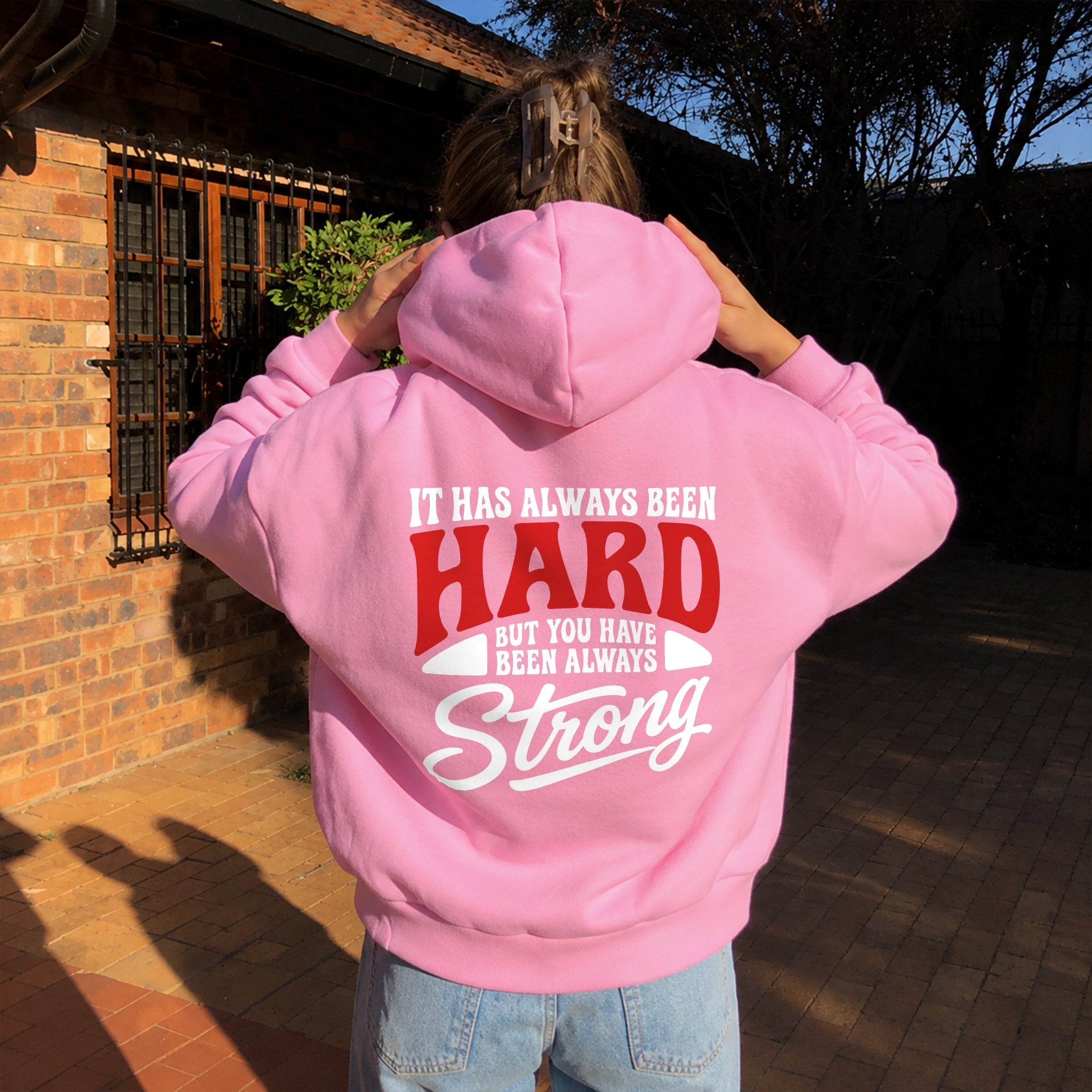 Brave Heart Hoodie - Bubblegum back