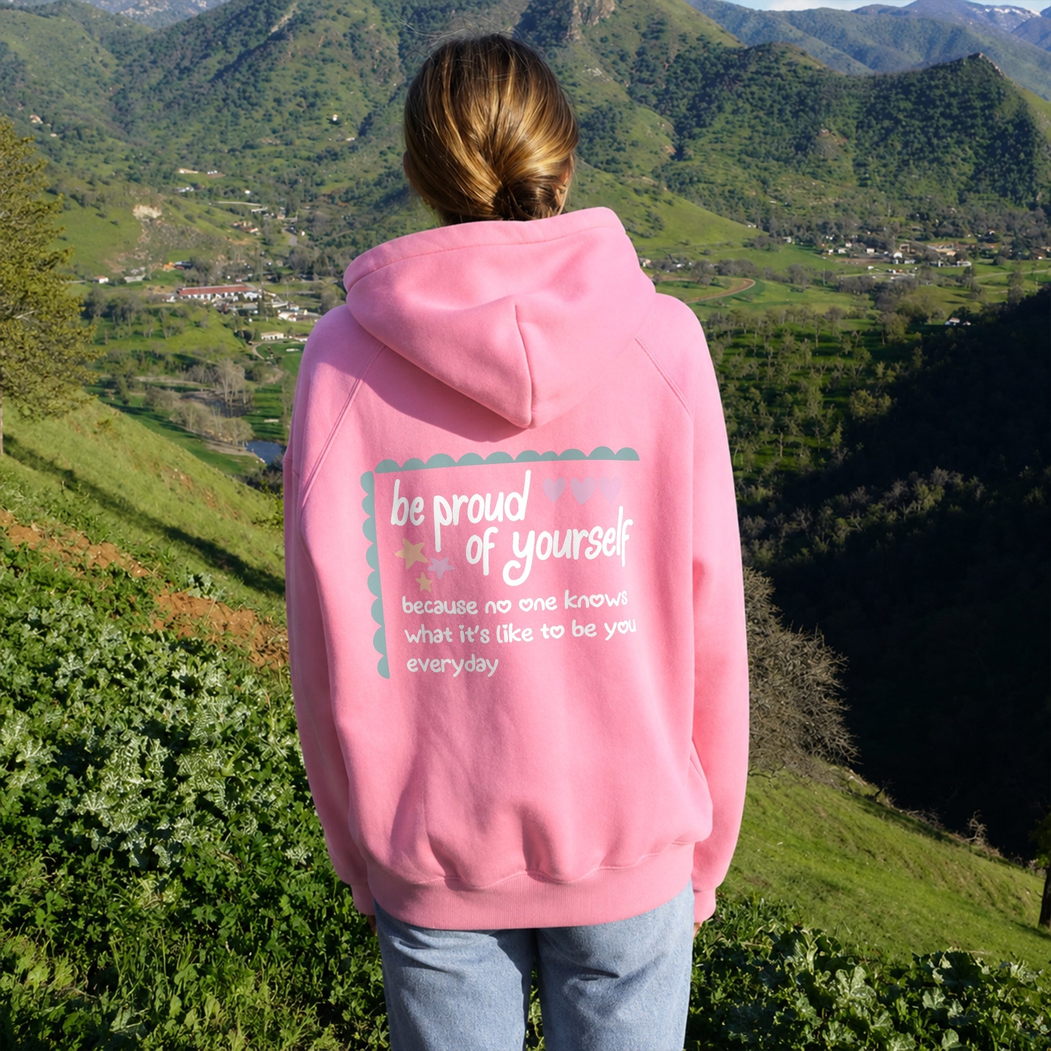 Be Proud Hoodie - Bubblegum back
