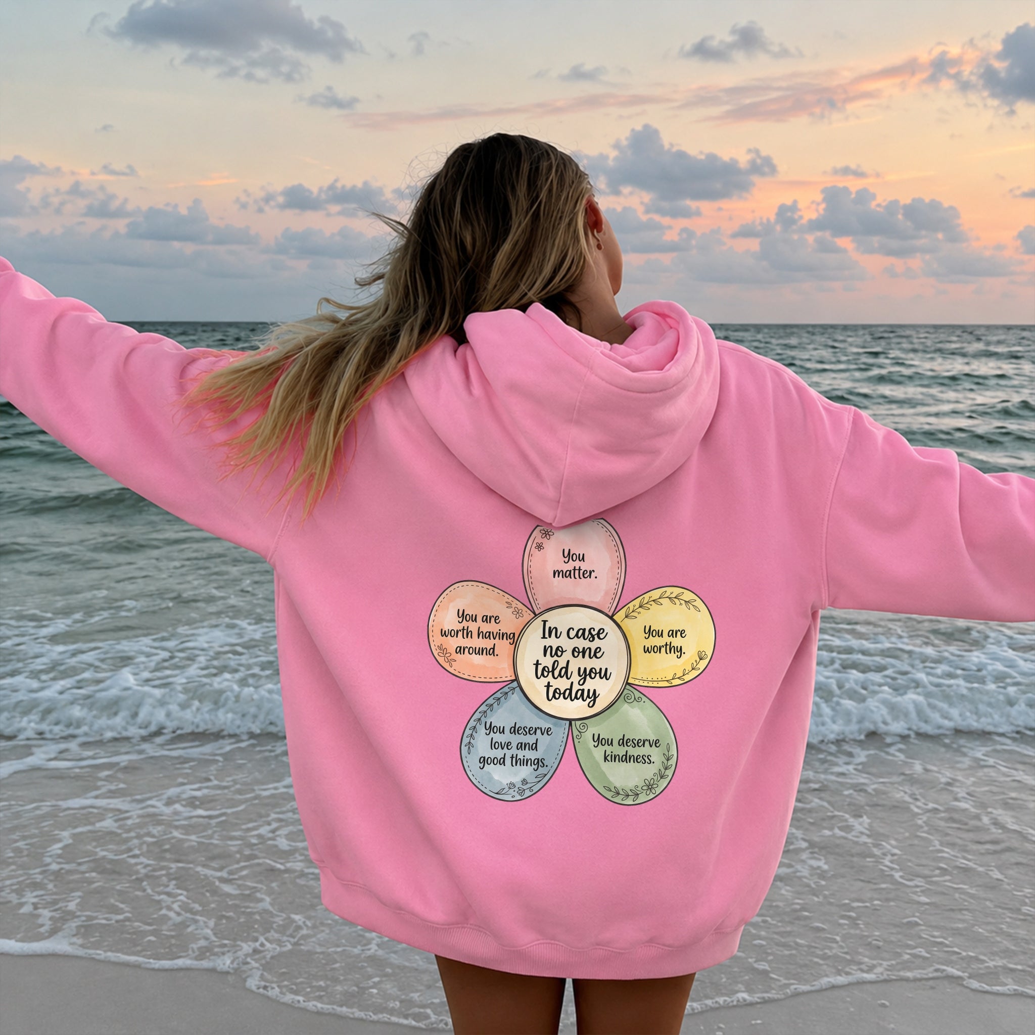 Kind Reminder Hoodie - Bubblegum back