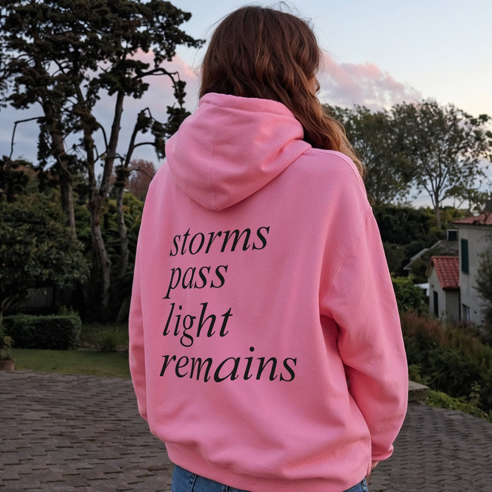 Light Returns Hoodie - Bubblegum Back