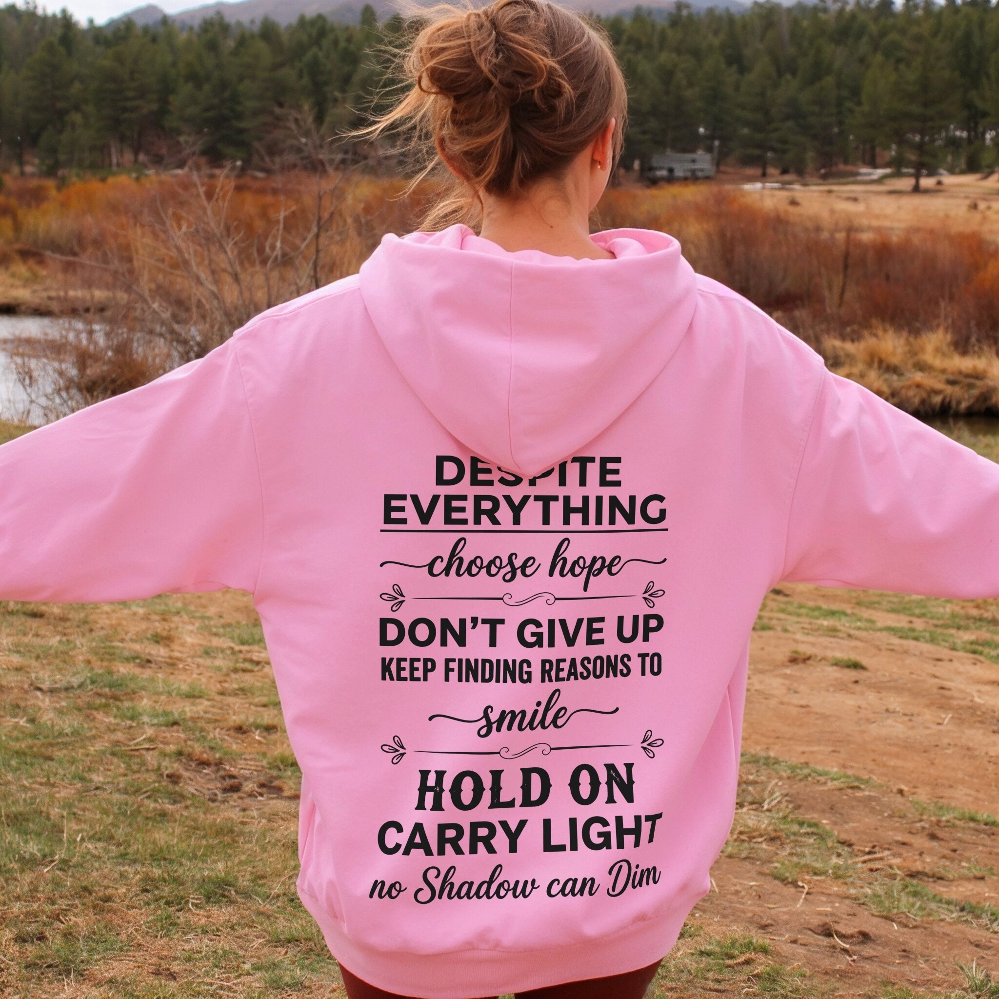 Dear Self Hoodie - Bubblegum Back