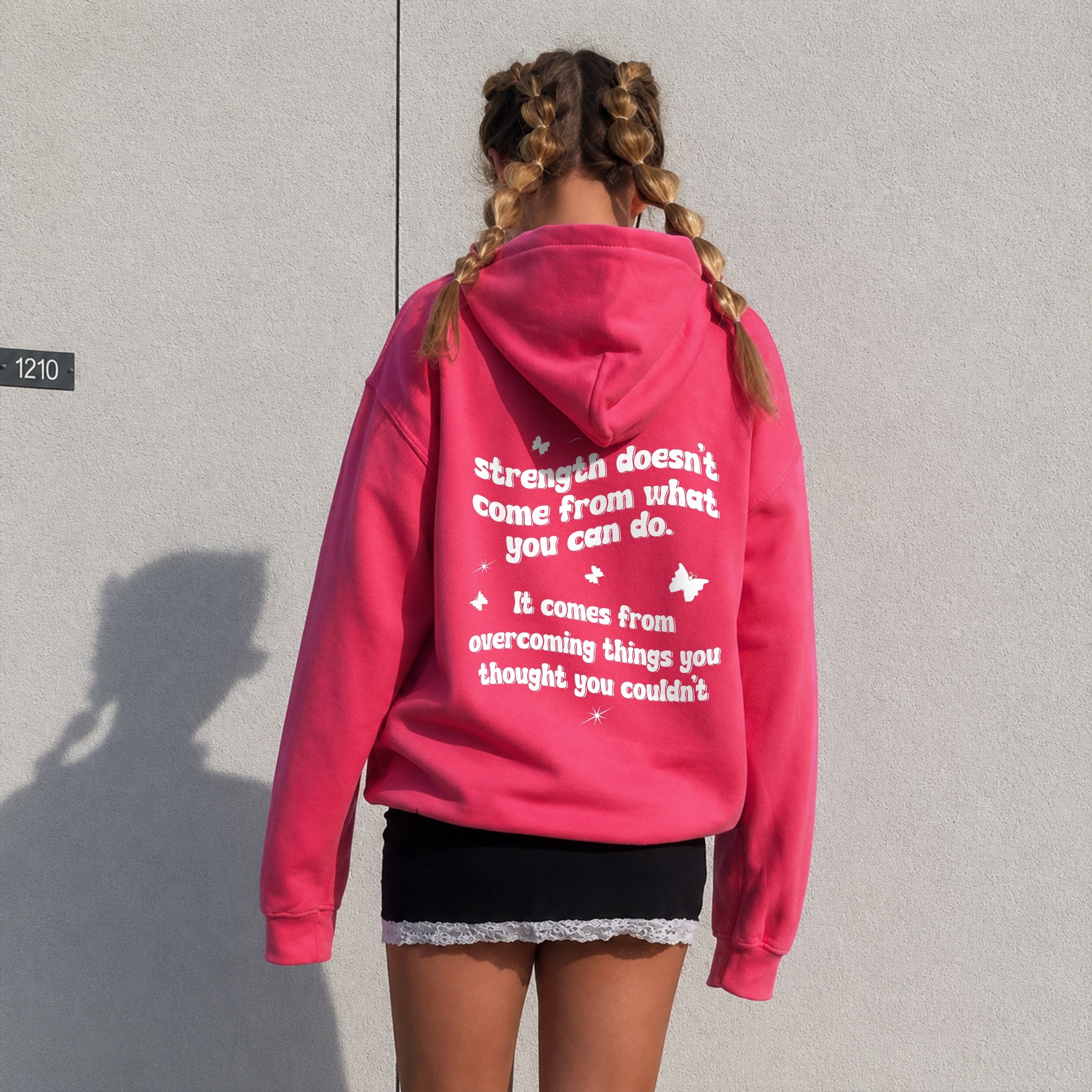 Warr;or Hoodie - Bubblegum back