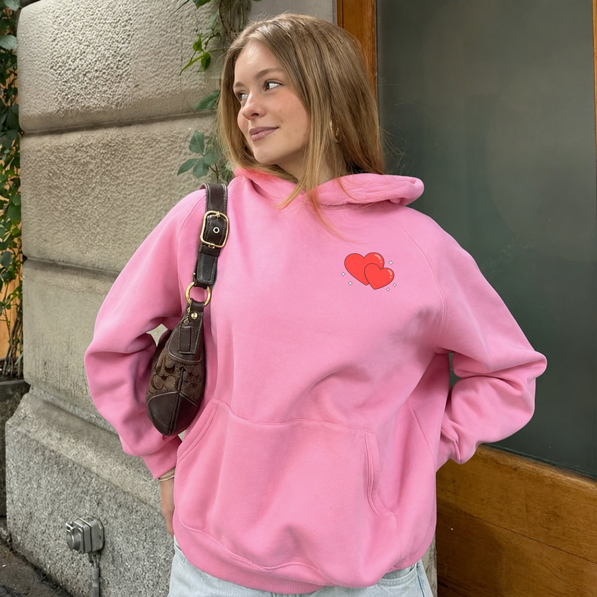 Feel Whatever Your Heart Needs Hoodie - Bubblegum front