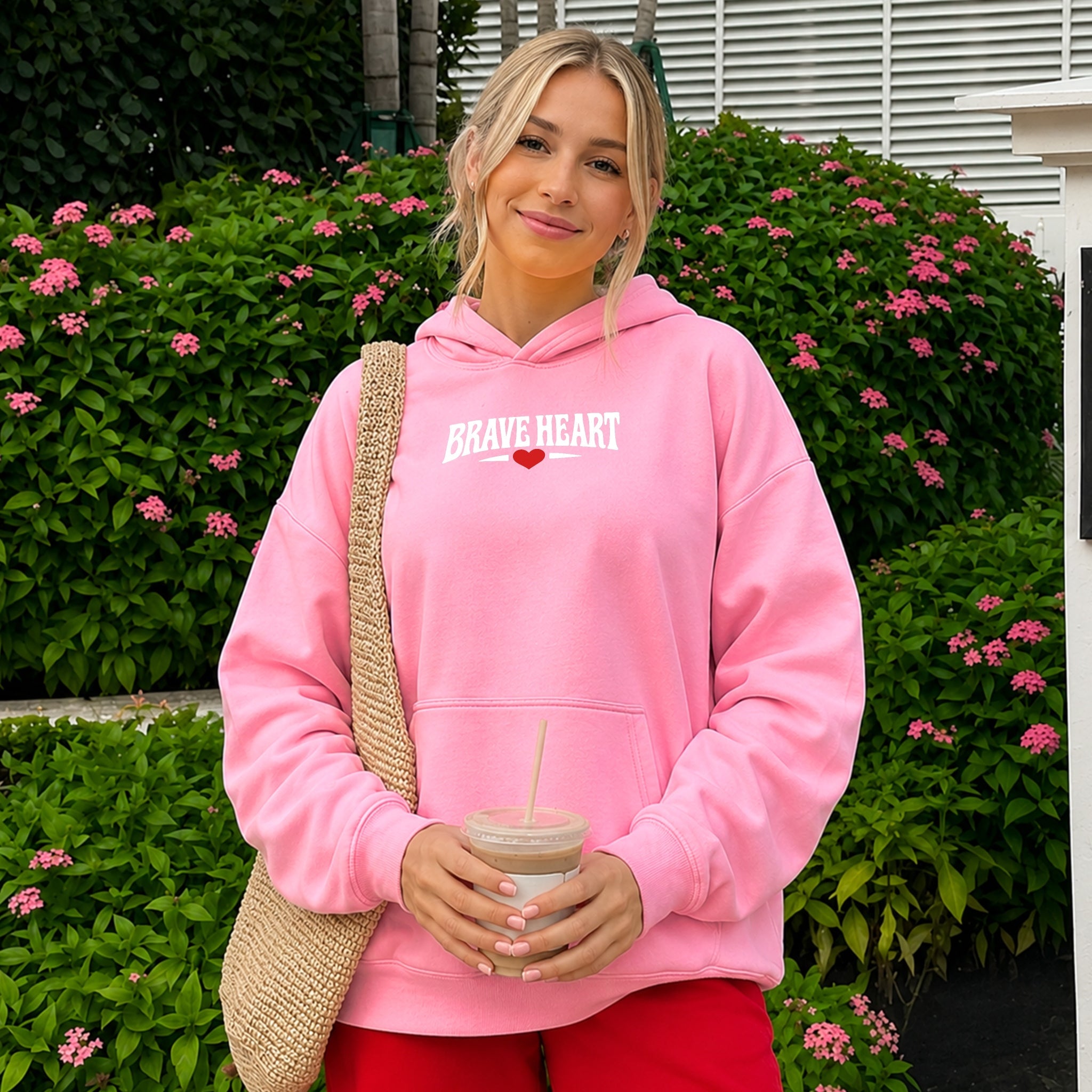 Brave Heart Hoodie - Bubblegum front