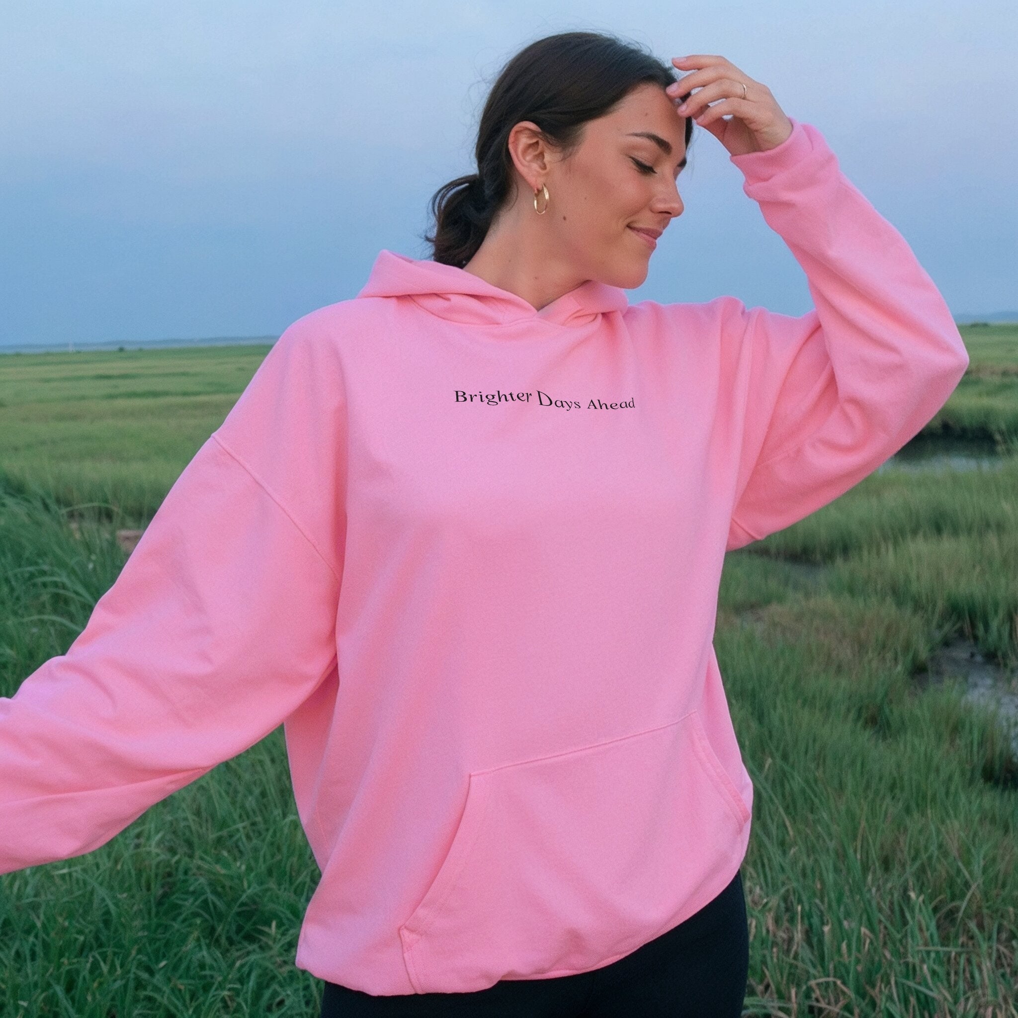 Light Returns Hoodie - Bubblegum Front