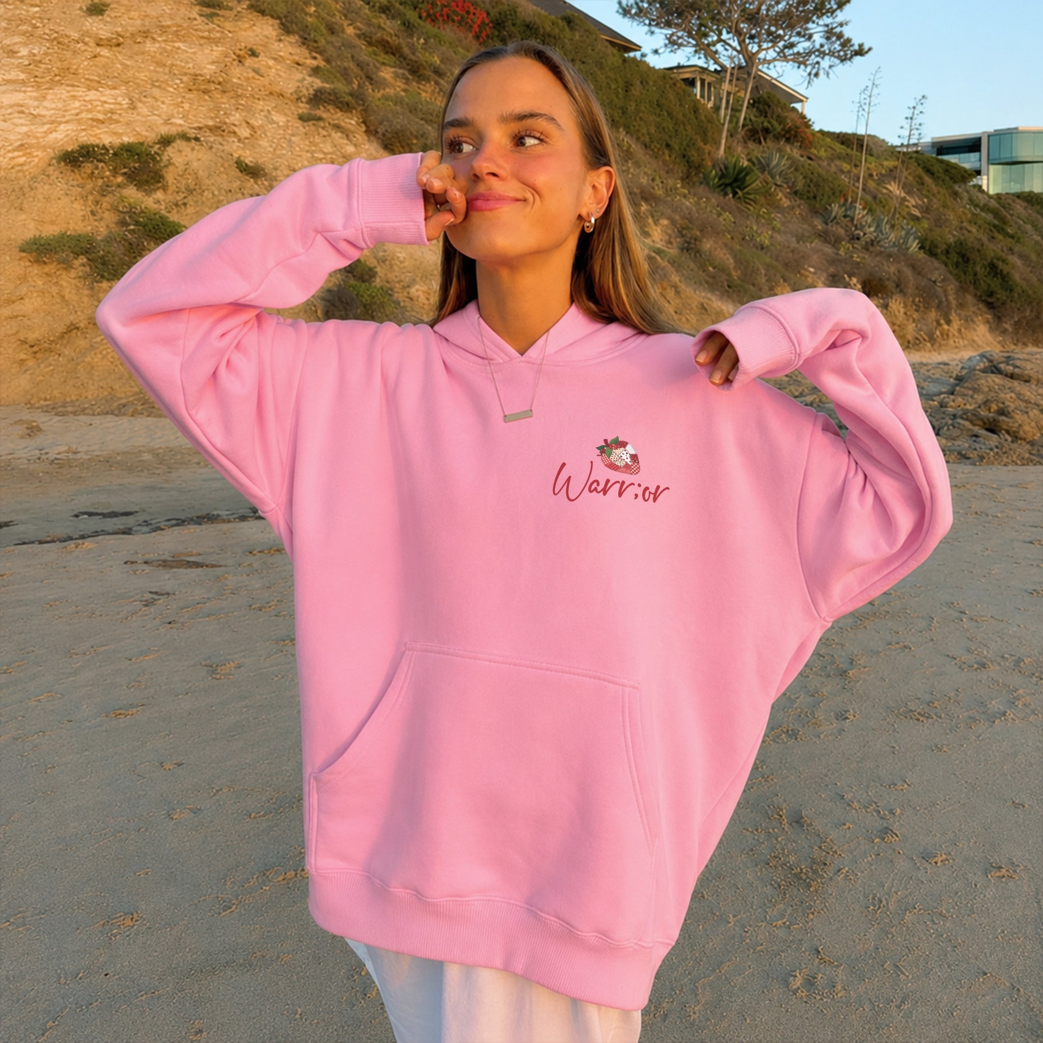 Stronger Than You Know Hoodie - Bubblegum front