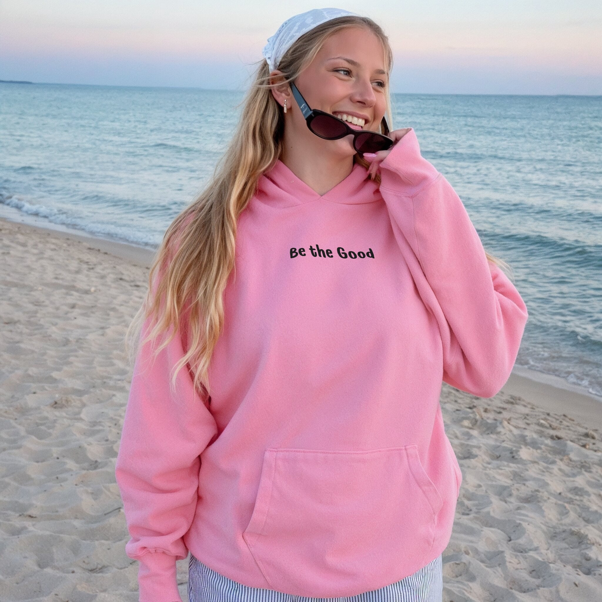 Be The Good Hoodie - Bubblegum Front