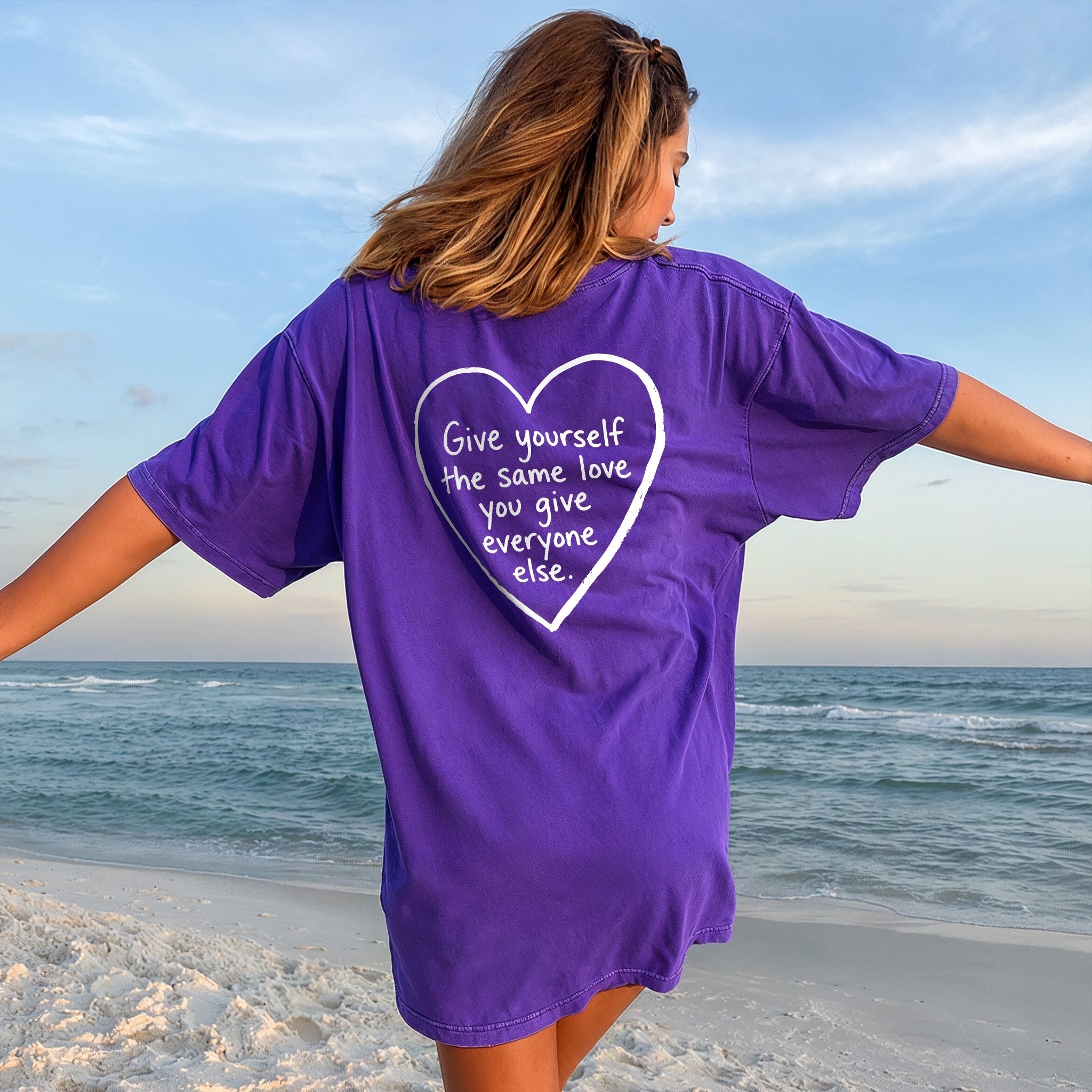 Spread Love Tee - Lilac Back