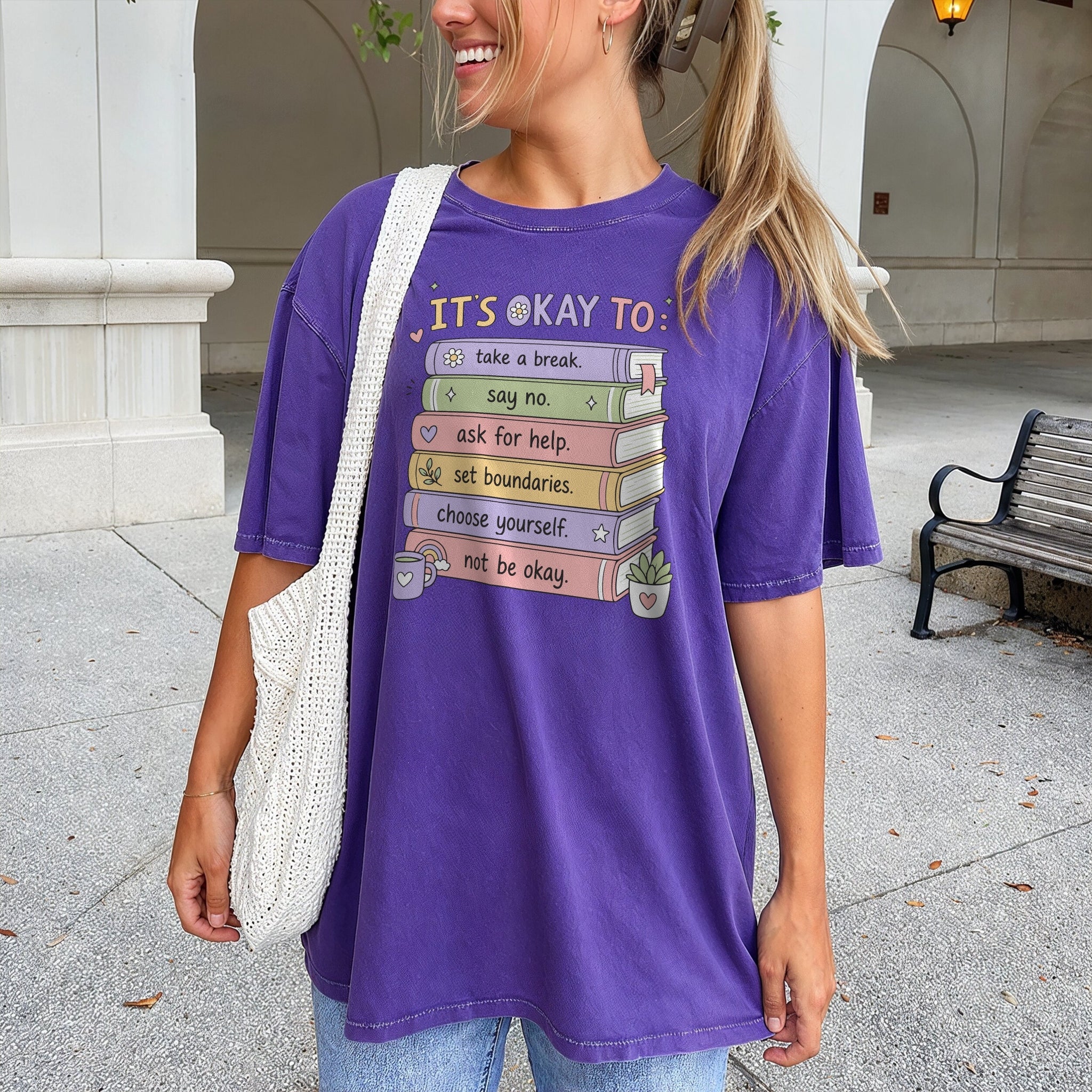 Its Okay Tee - Lilac Front