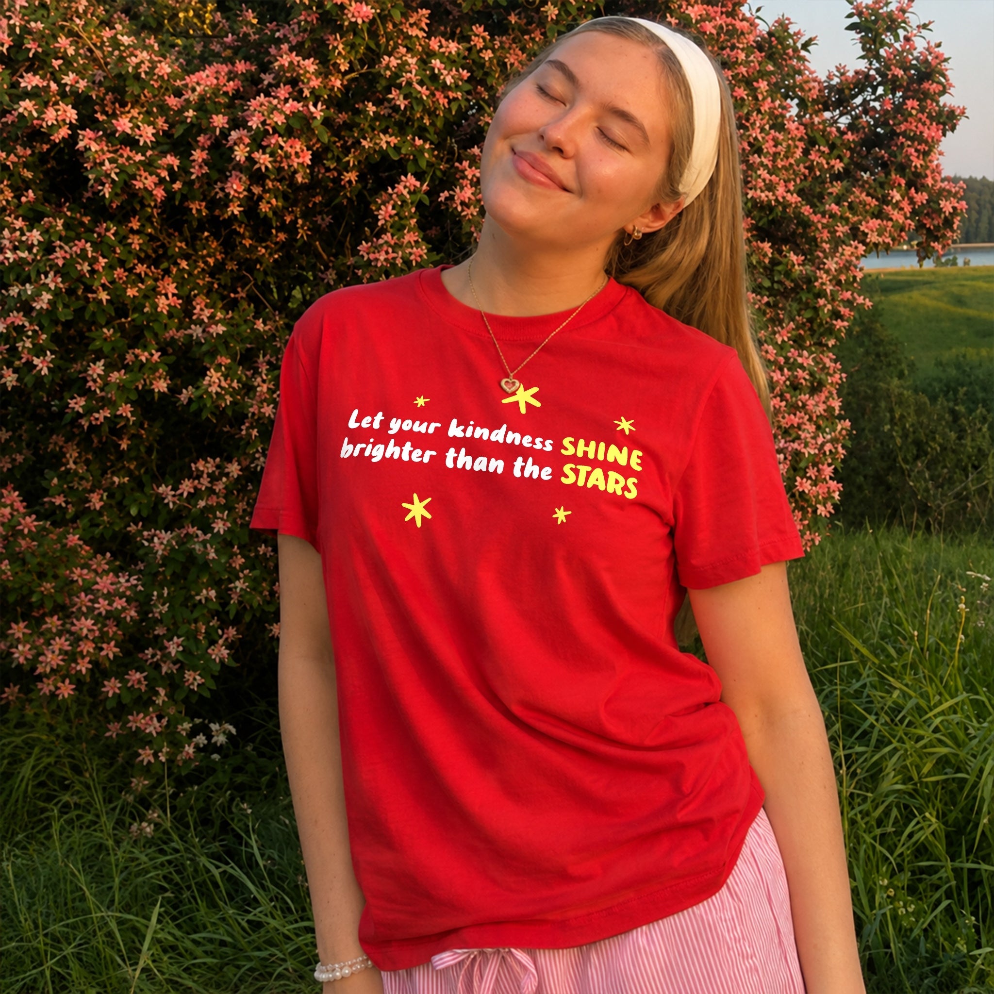 Let Your Kindness Shine Tee - Red front