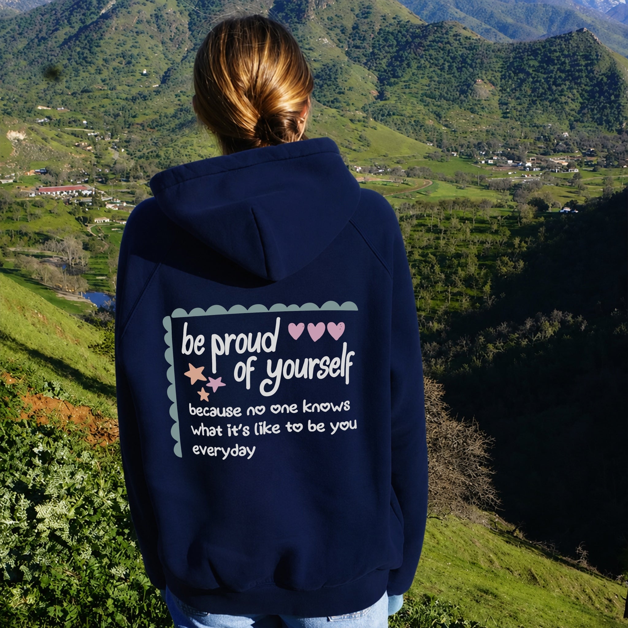 Be Proud Hoodie - Royal Blue back