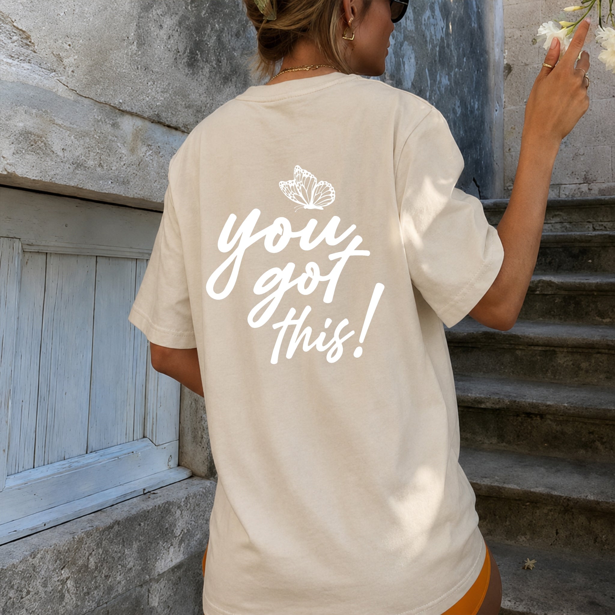 You Got This Tee - Warm Sand back