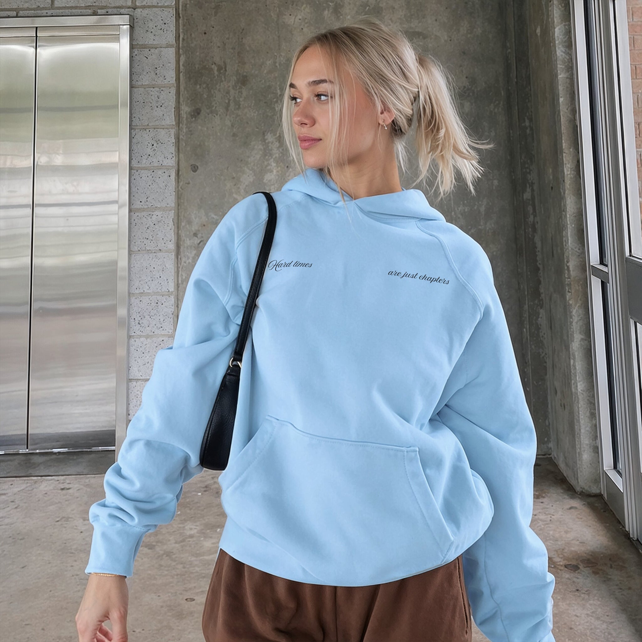 Next Chapter Hoodie - Sky Blue Front