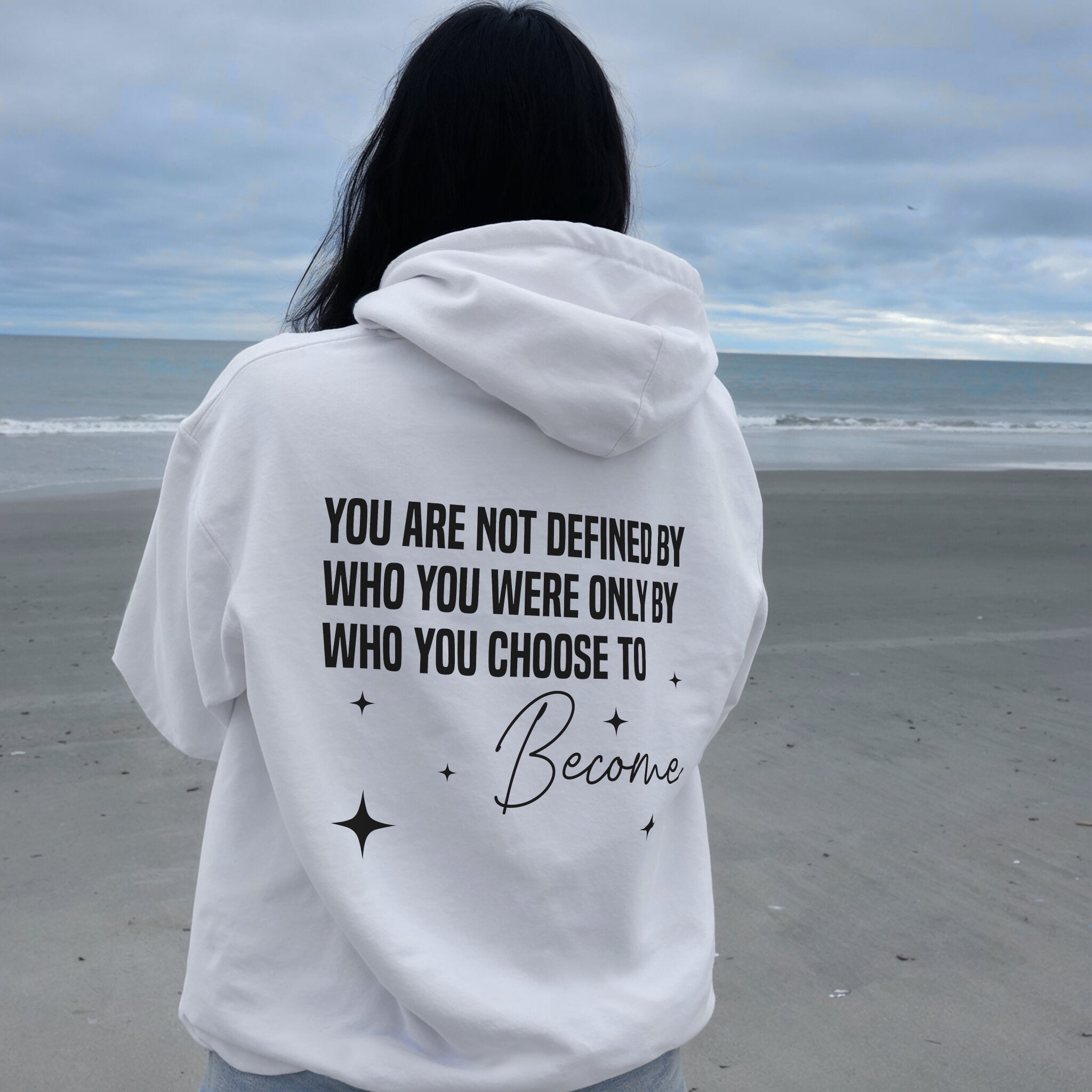 Rewrite Hoodie - White Back