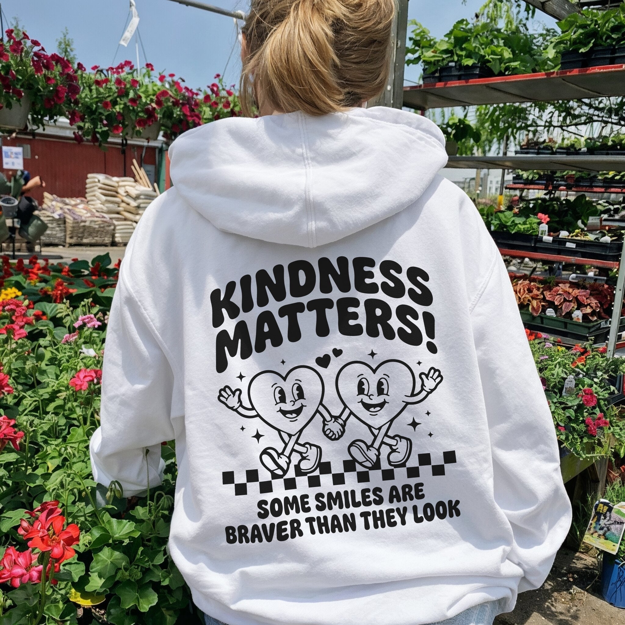 Kindness Matters Hoodie - White Back