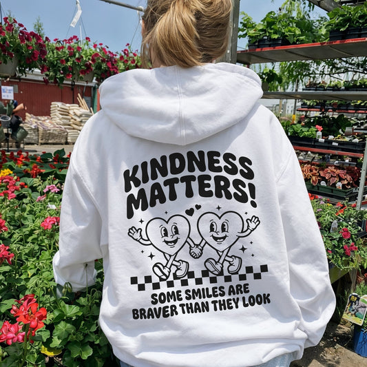 Kindness Matters Hoodie - White Back