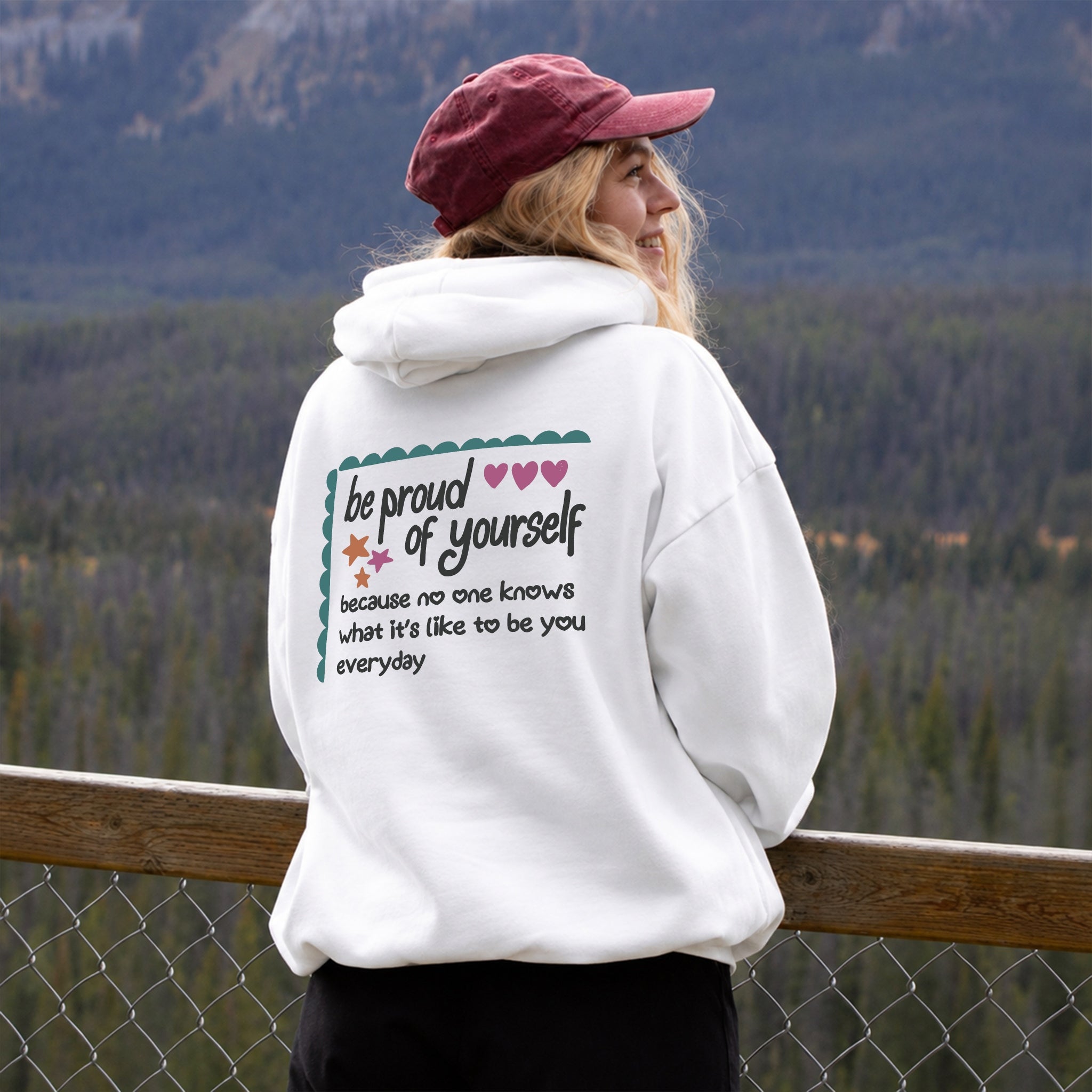 Be Proud Hoodie - White back