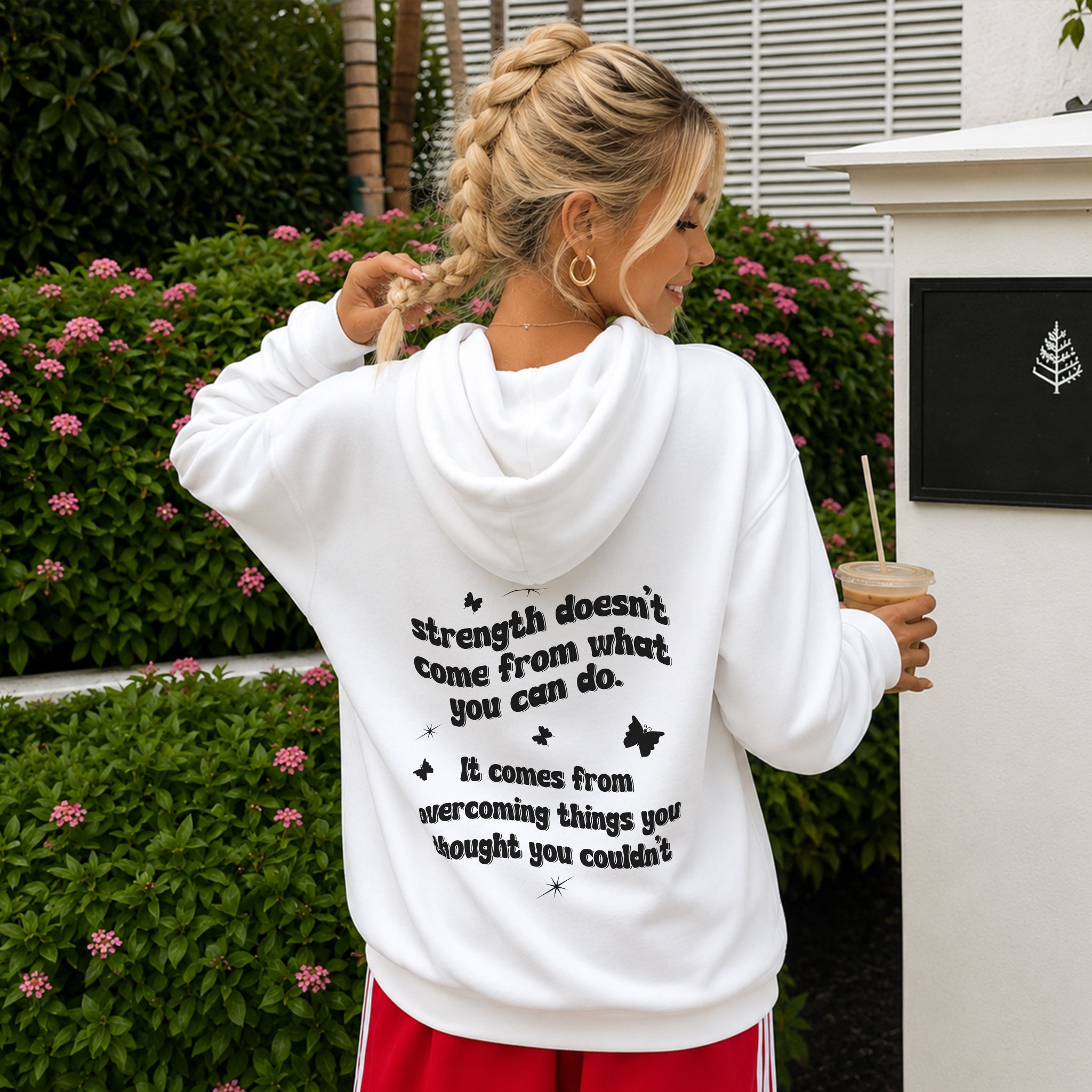 Warr;or Hoodie - White back