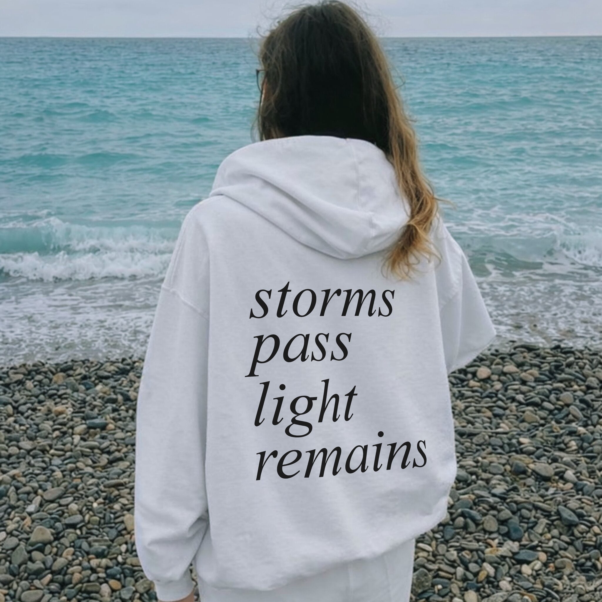 Light Returns Hoodie - White Back