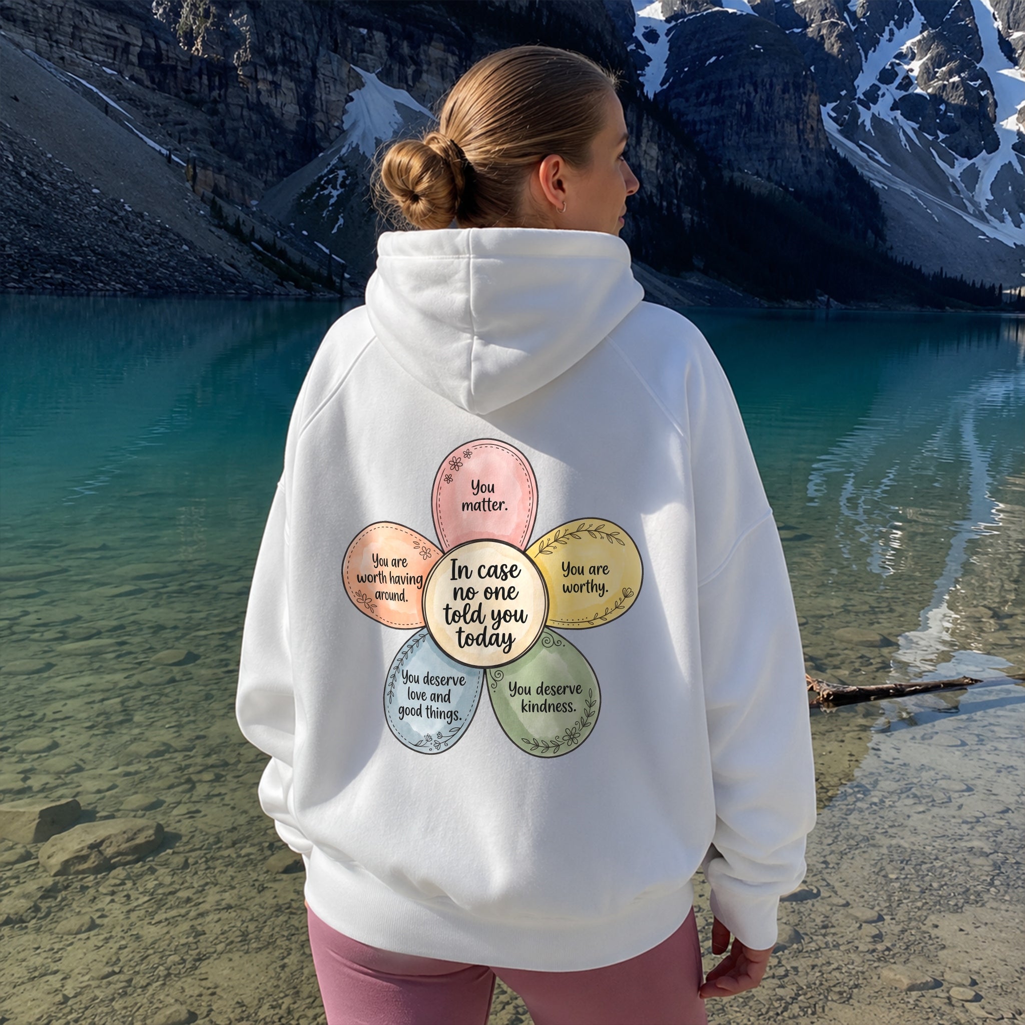 Kind Reminder Hoodie - White back