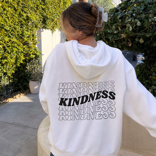 Kindness Wave Hoodie - White back