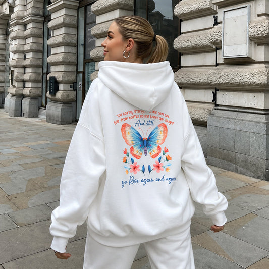 Unseen Strength Hoodie - White back
