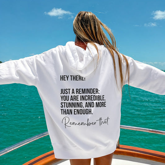 More Than Enough Hoodie - White Back