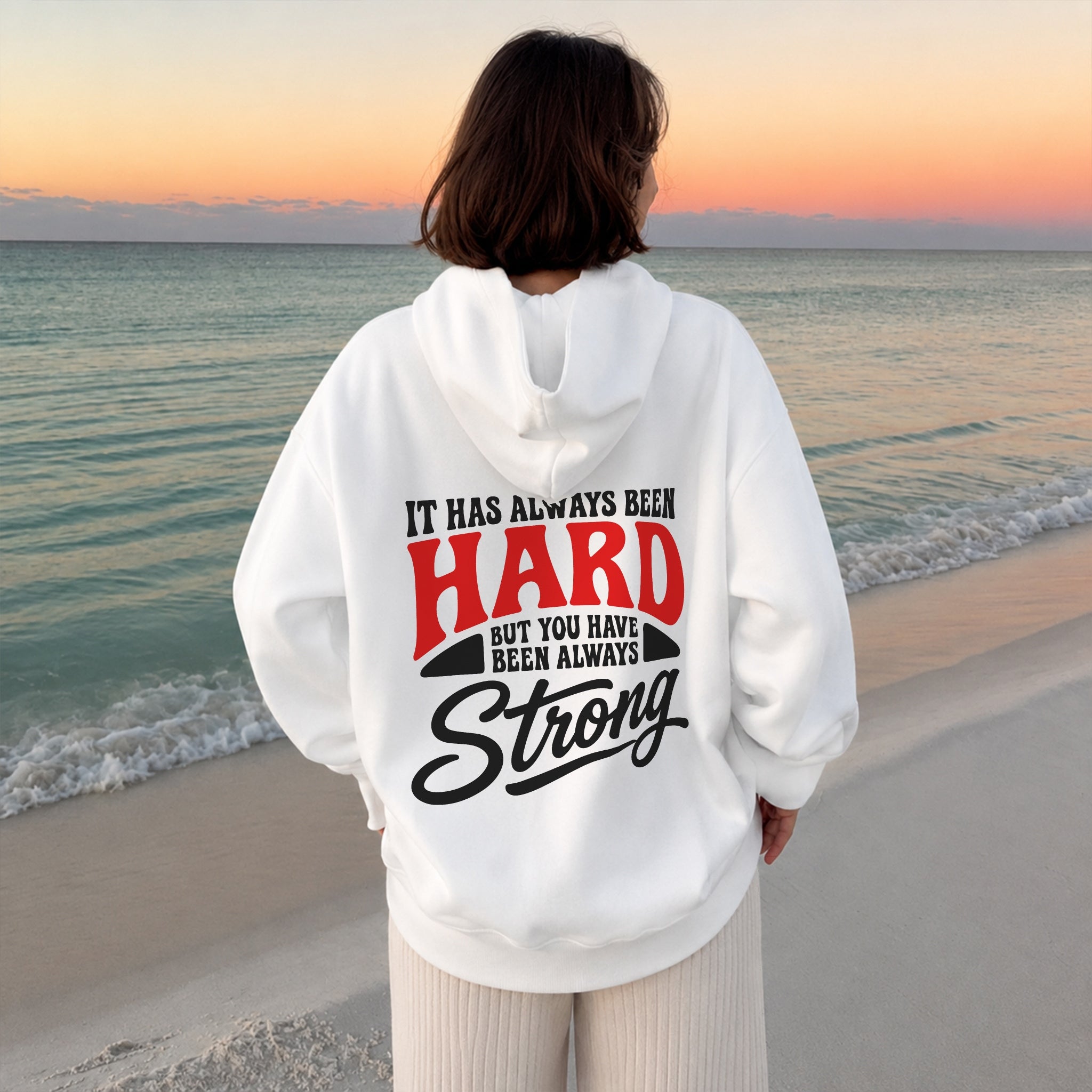 Brave Heart Hoodie - White back