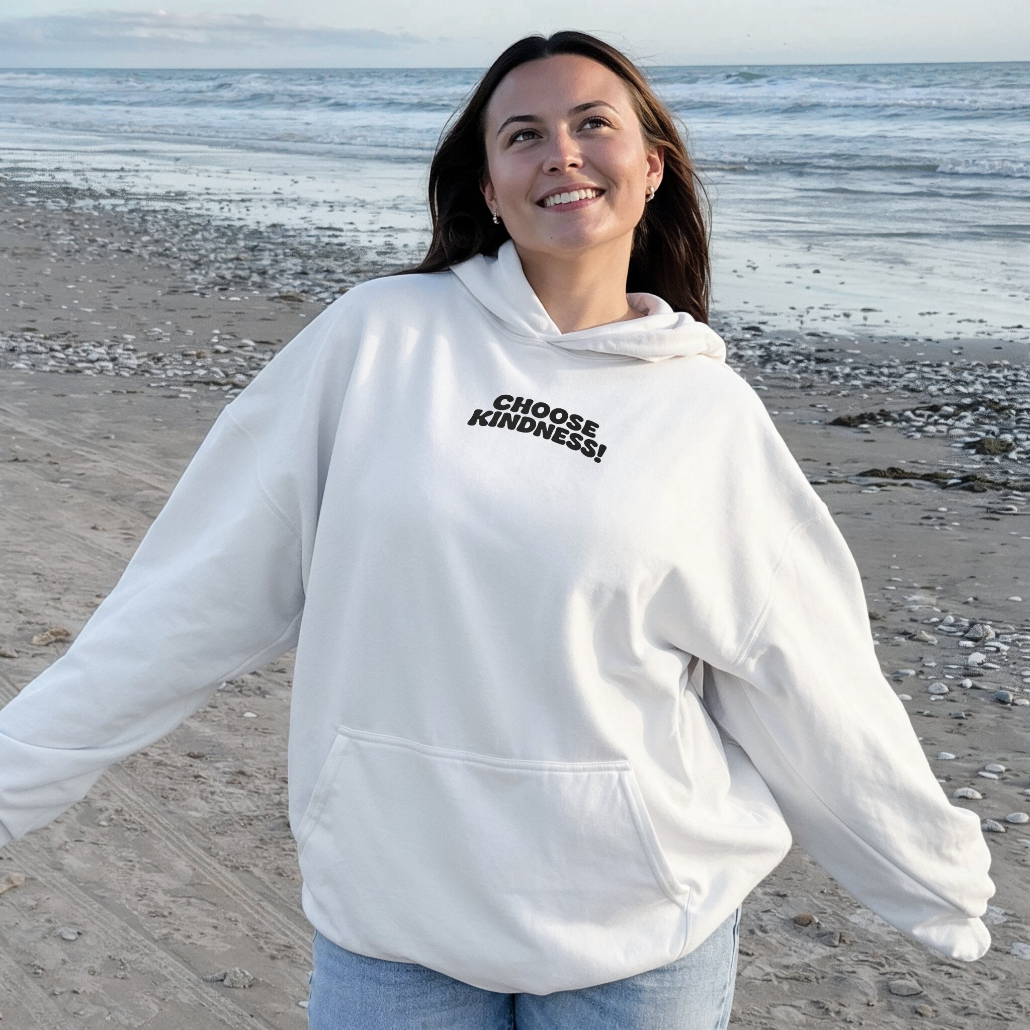 Kindness Matters Hoodie - White Front