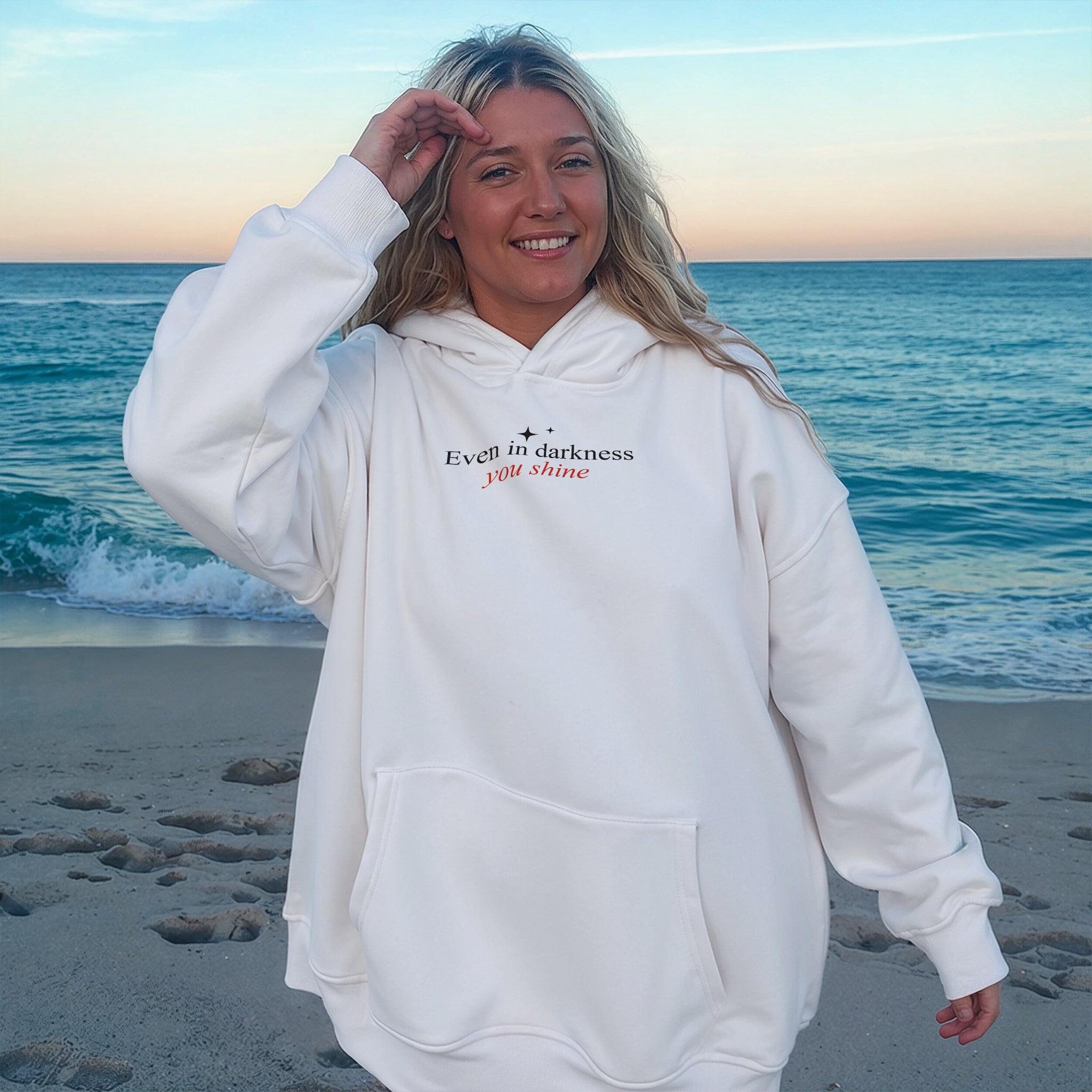 Still Shines Hoodie - White Front