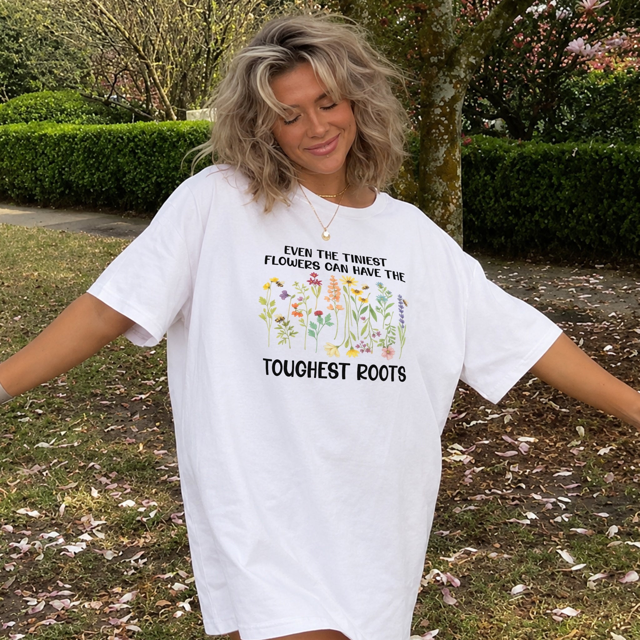 Tough Roots Tee - White Front