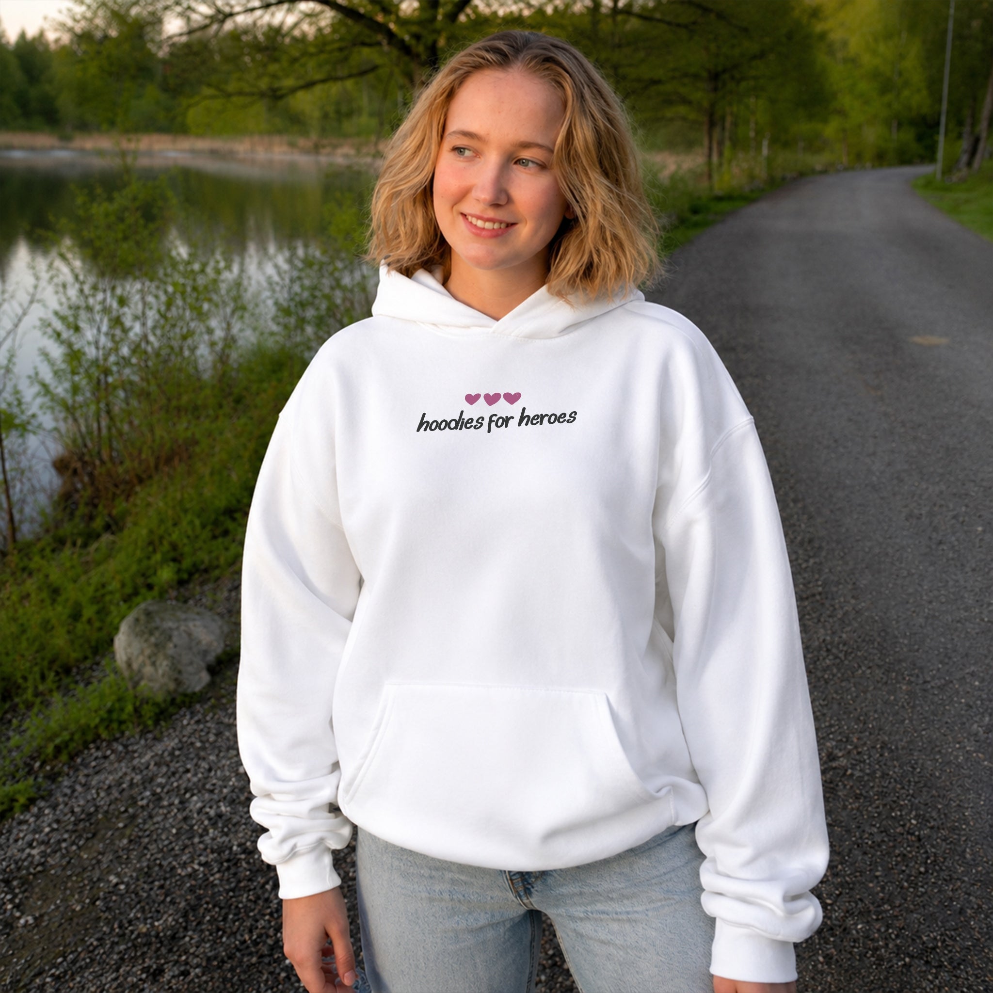Be Proud Hoodie - White front