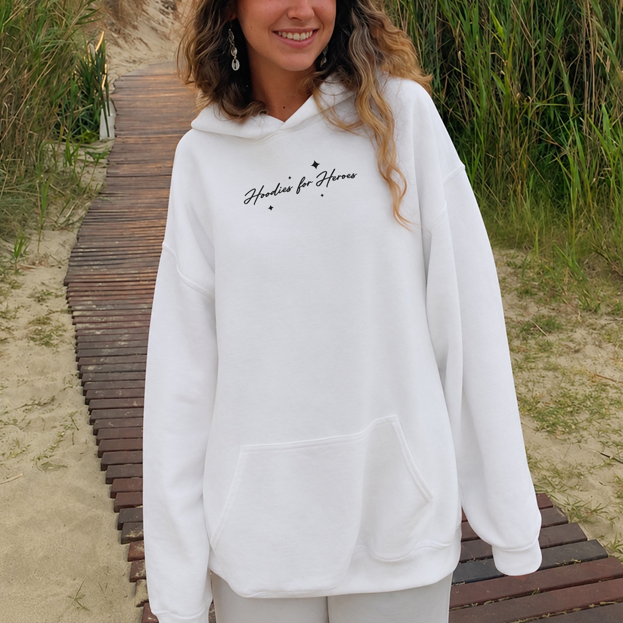 You Can Do It Again Hoodie - White front