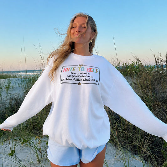Have Faith Sweater - White front