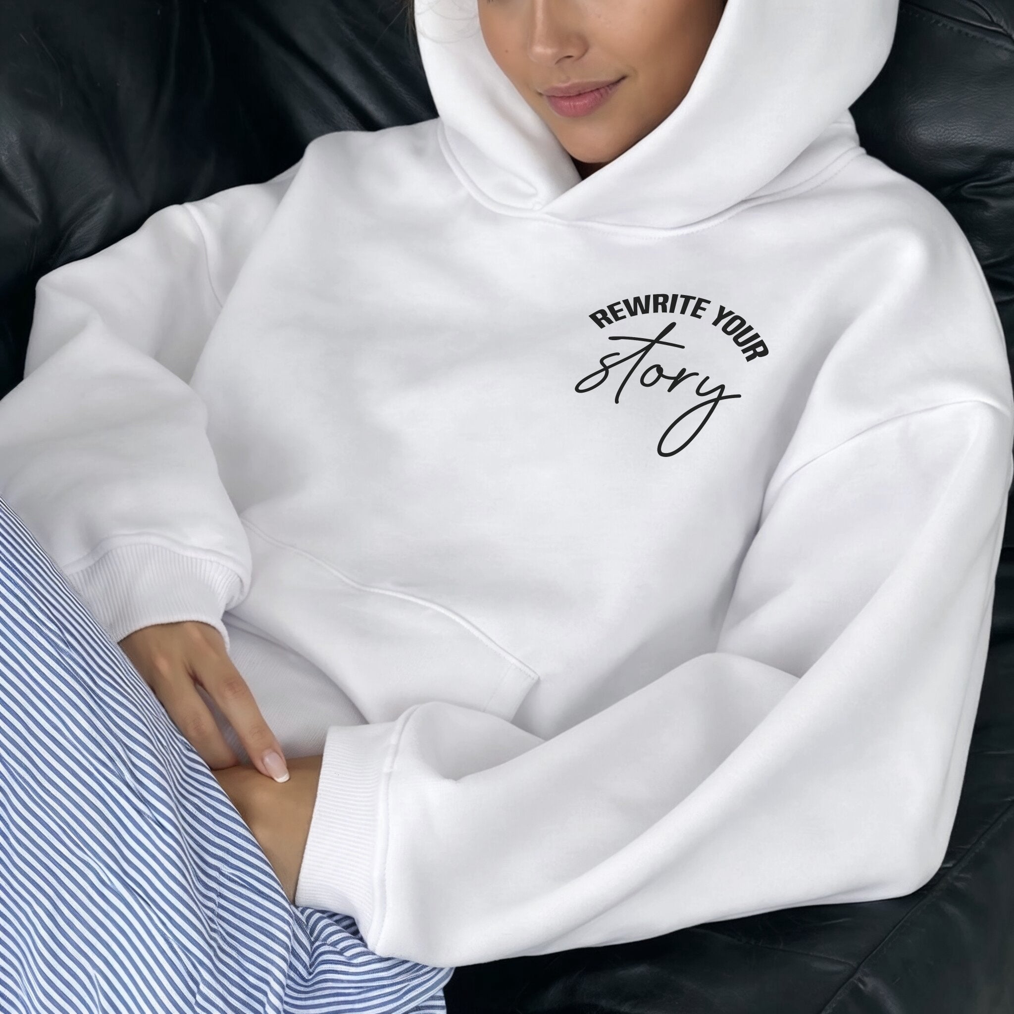 Rewrite Hoodie - White Front