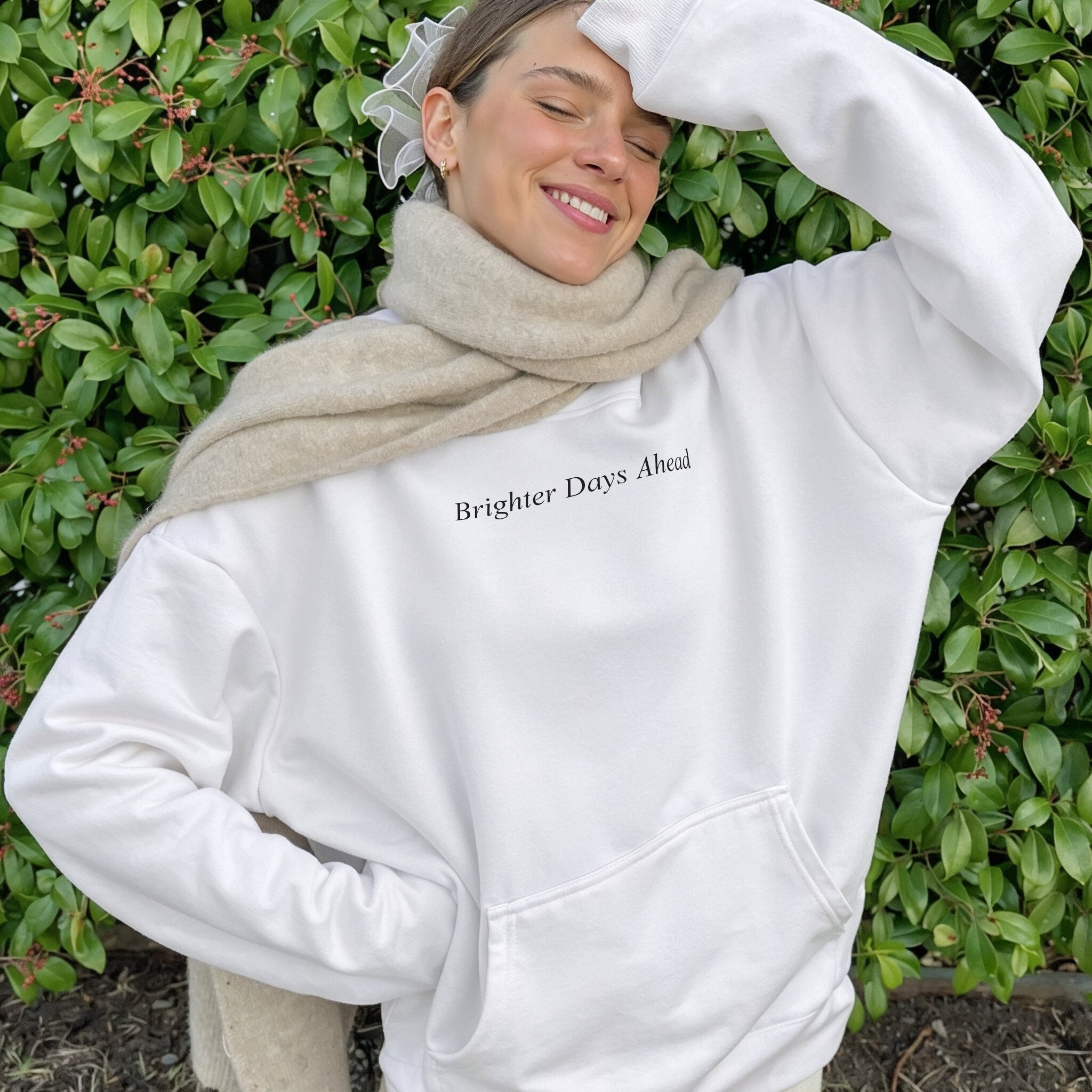 Light Returns Hoodie - White Front