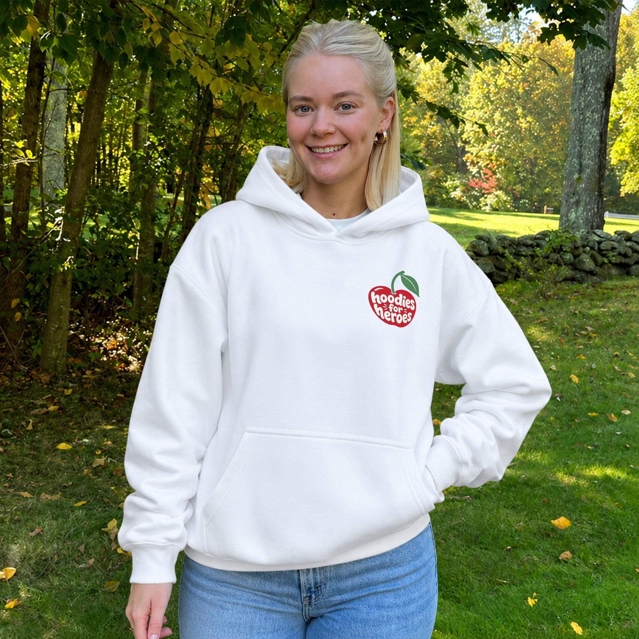 Your Mind Matters Cherry Hoodie - White front