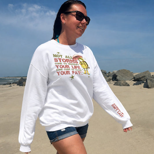 Clearing Skies Sweater - White front