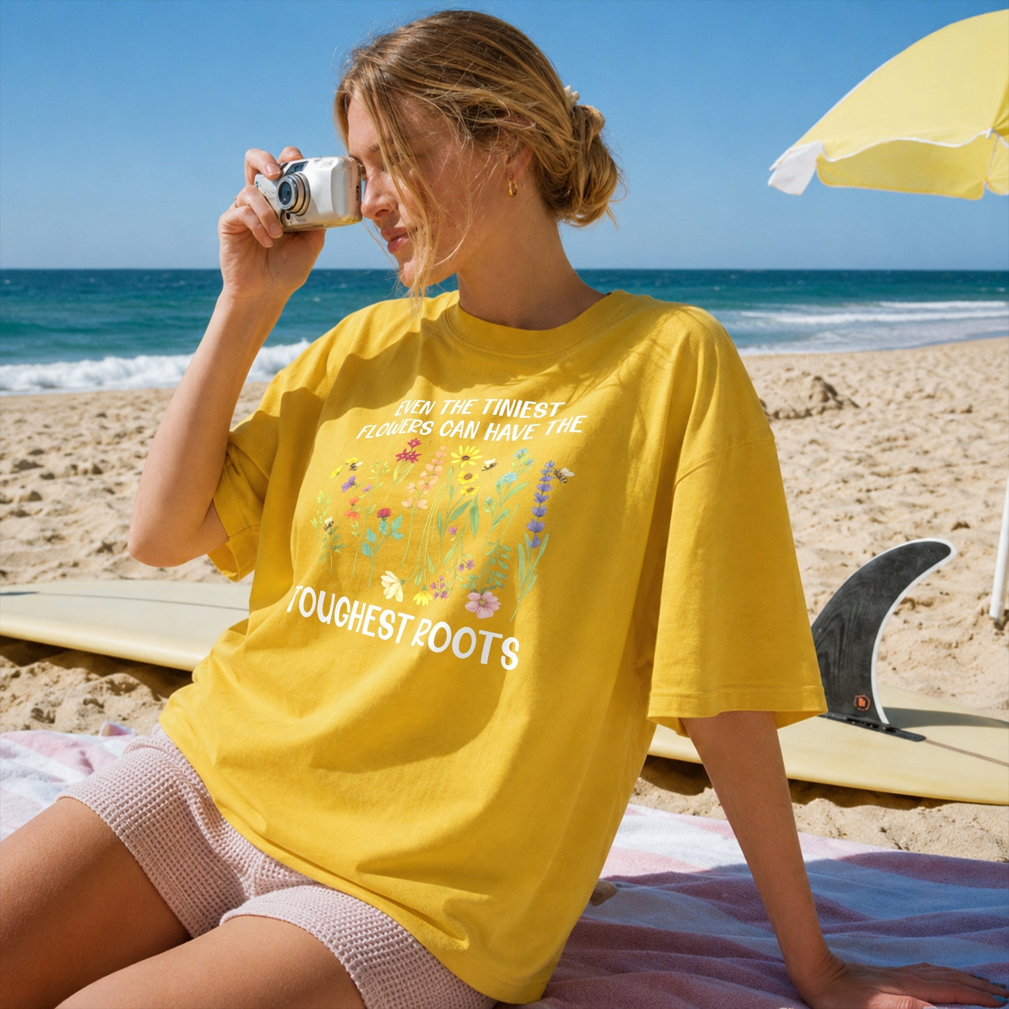 Tough Roots Tee - Yellow Front