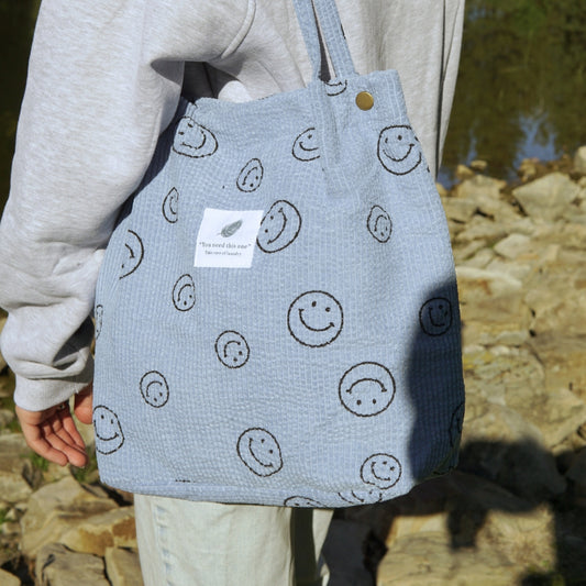 Corduroy Smile Bag