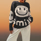 Oversized Fuzzy Smile Sweater (Limited Edition) - Black