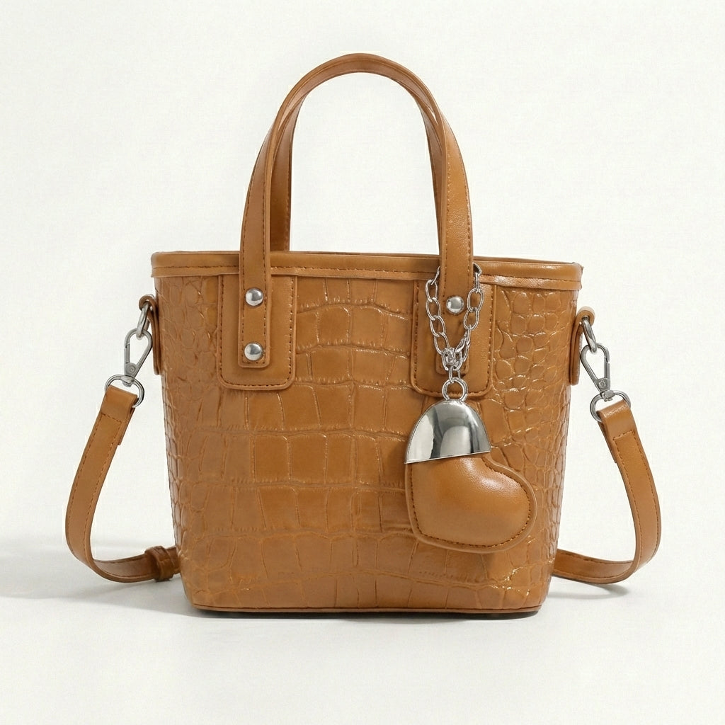 Croco Heart Bag